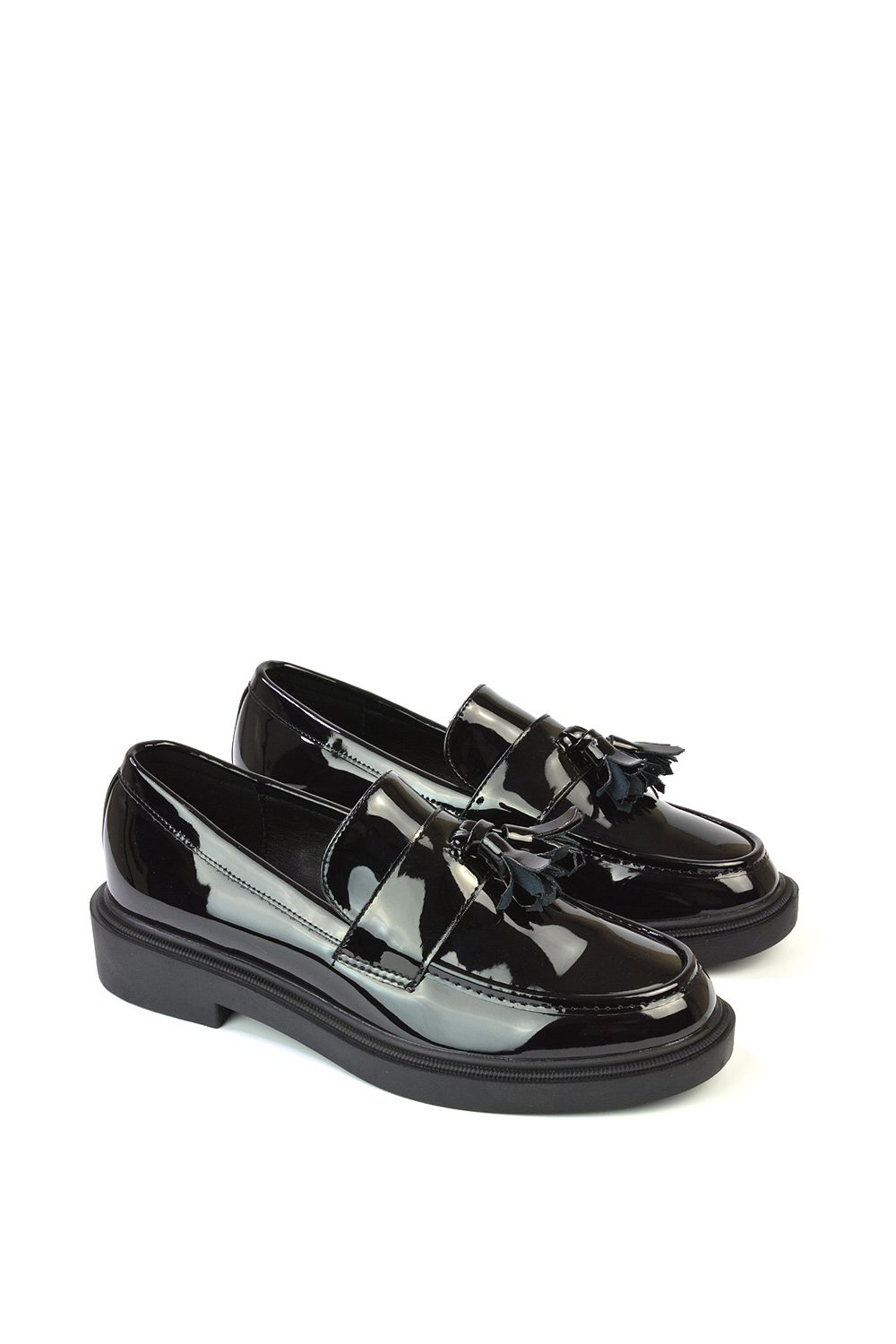 XY London 'Alida' Chunky Loafers Tassel Back To School Flat Shoes image 3