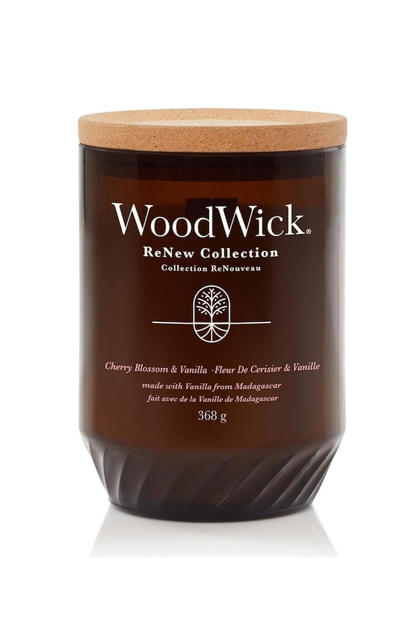 Woodwick Cherry Blossom & Vanilla Renew Large Candle Multi