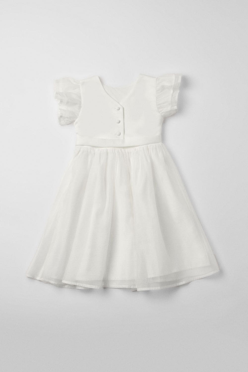 Coast Mesh Flutter Sleeve Flowergirl Dress Ivory image 1