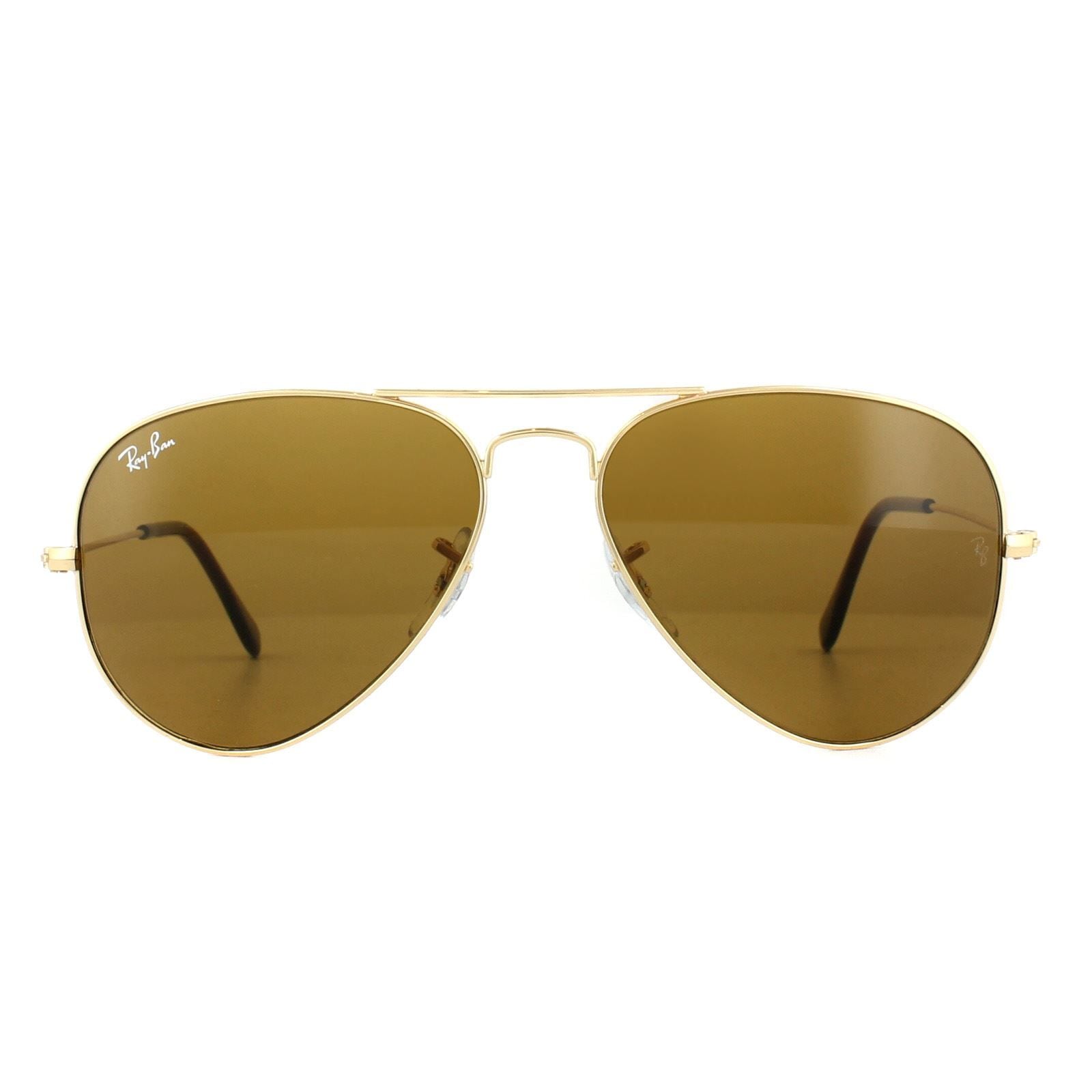 Ray-Ban Aviator Gold Brown Sunglasses image 1