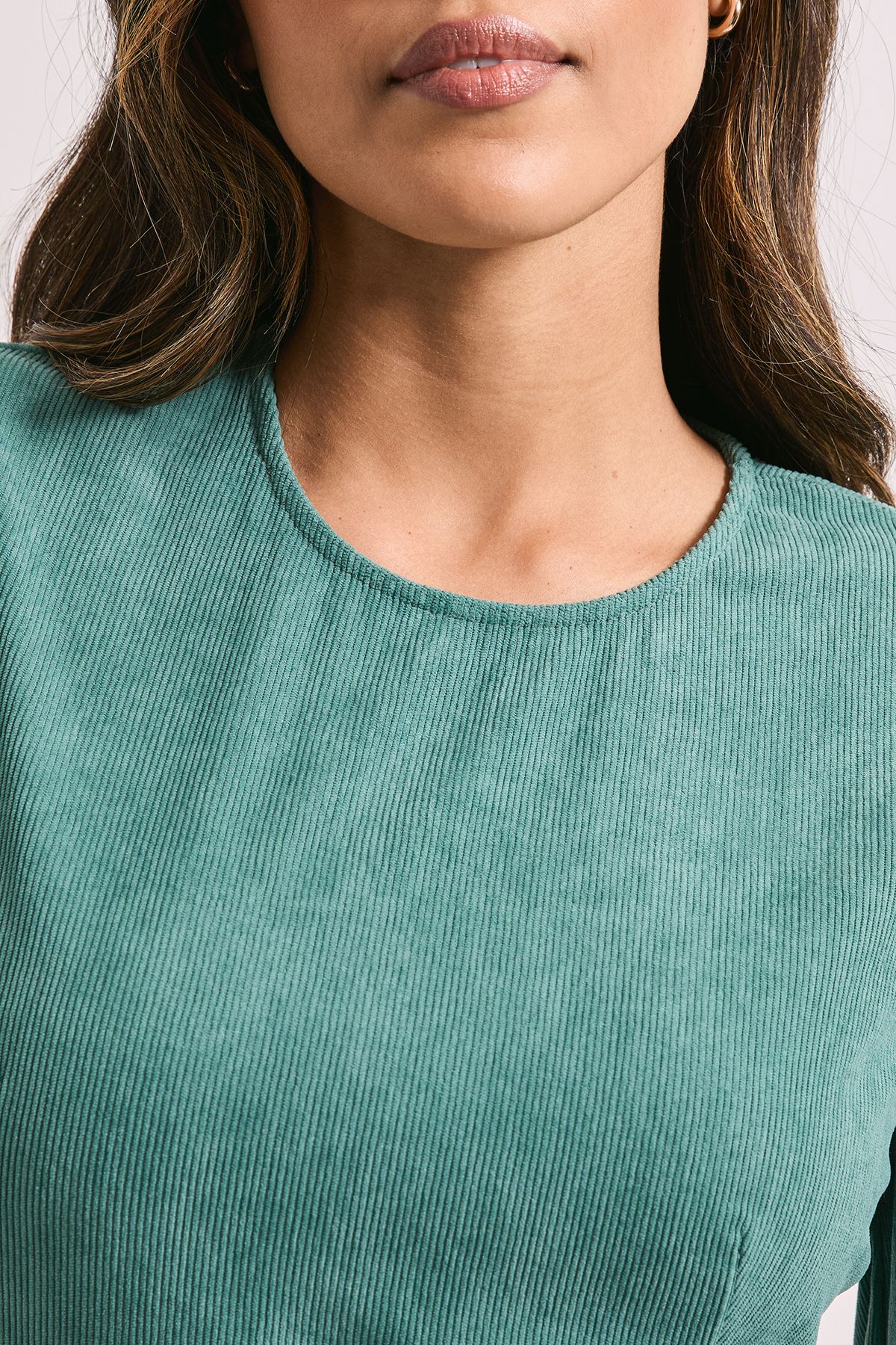 Dorothy Perkins Seam Detail Cord Mini Dress Green image 5