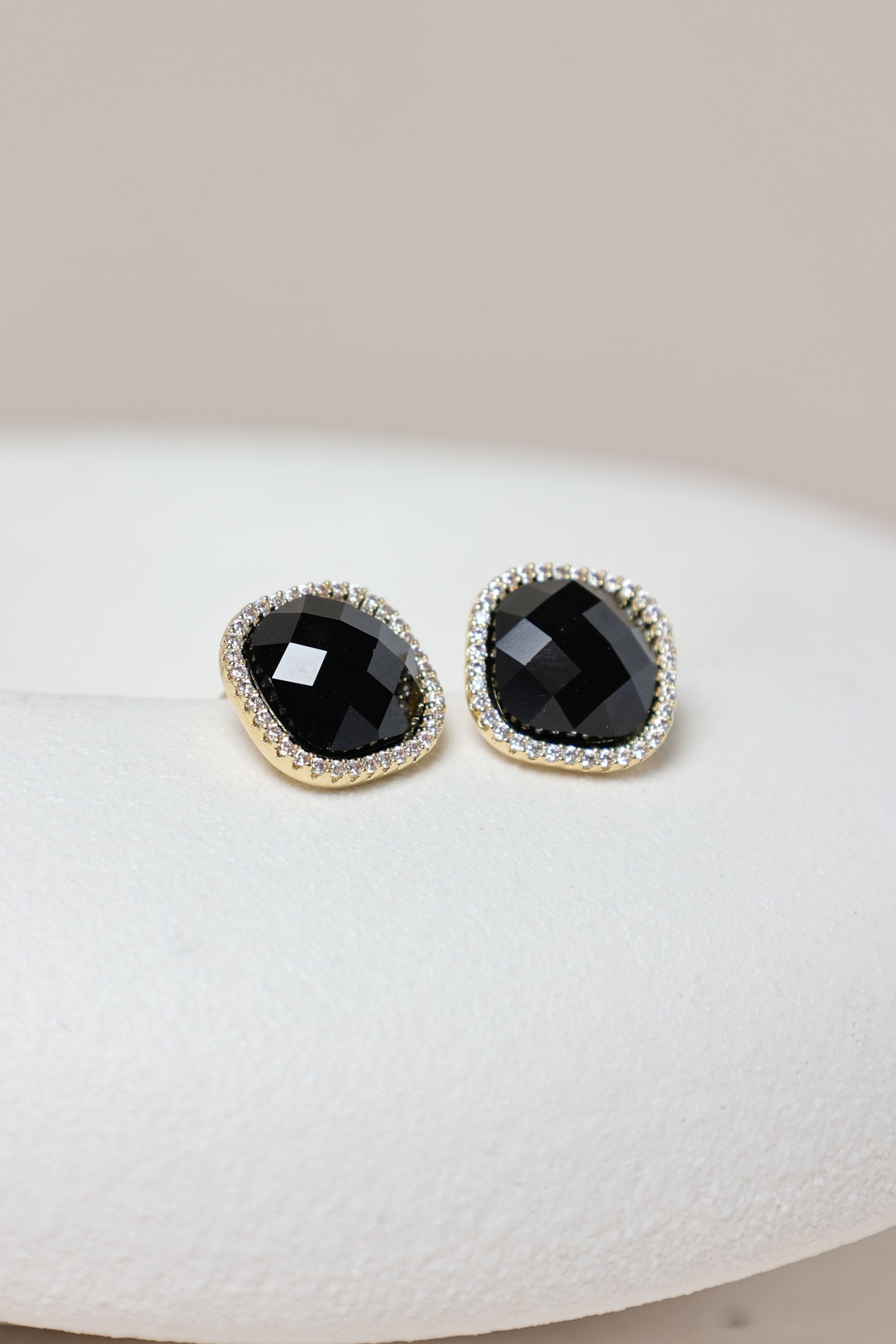 Jon Richard Gold Plated and Jet Crystal Stud Earrings image 3