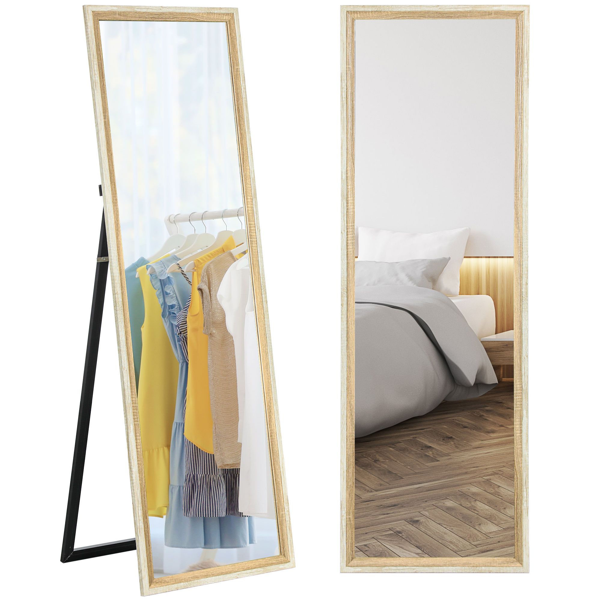 HOMCOM 163 x 53 cm Full Length Mirror with Frame for Living Room image 2