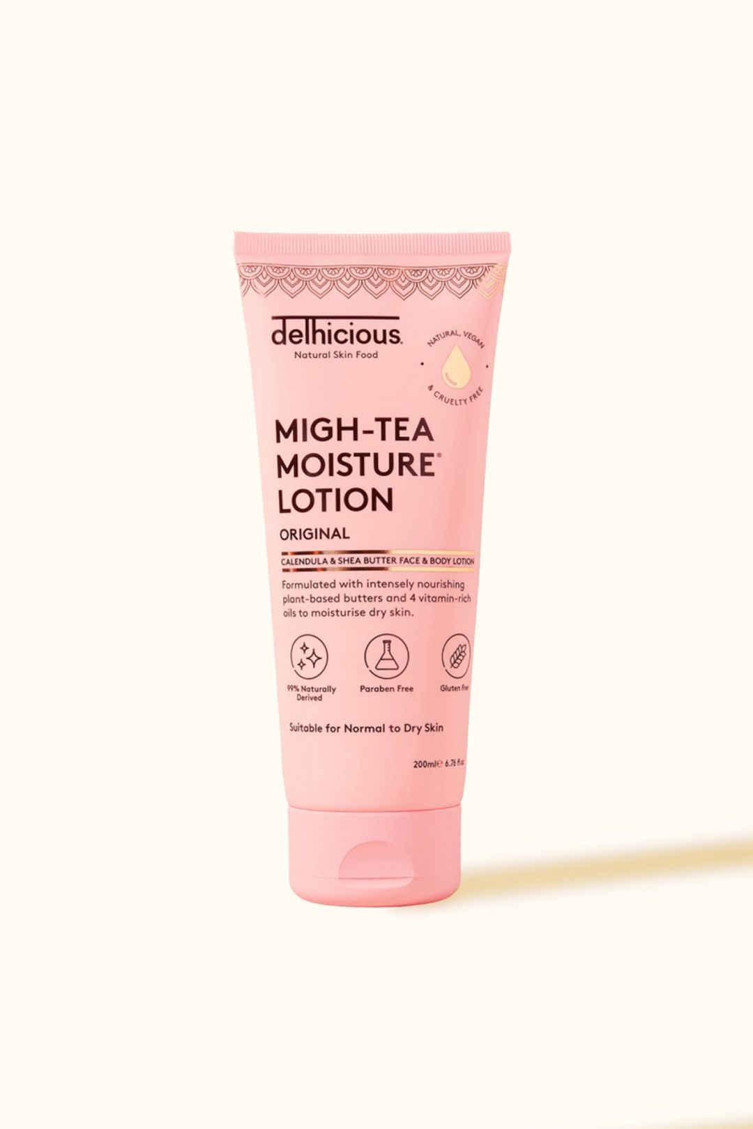 Delhicious Migh-Tea Moisture Face & Body Daily Lotion 200ml Multi image 2