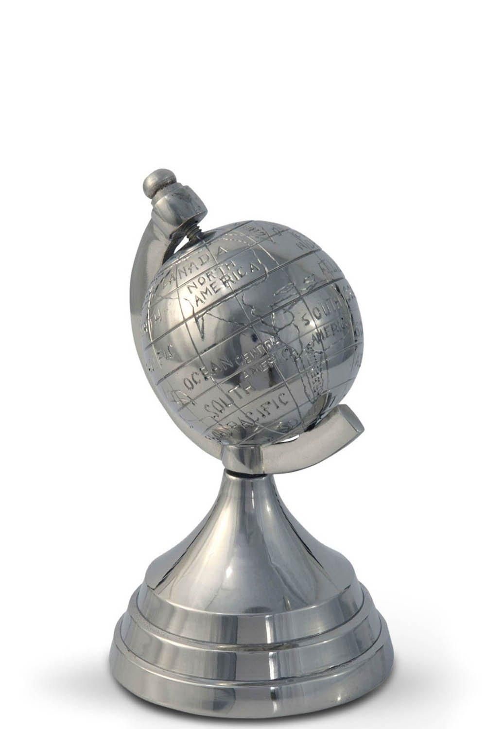 Homescapes Decorative Aluminium World Globe Ornament image 2