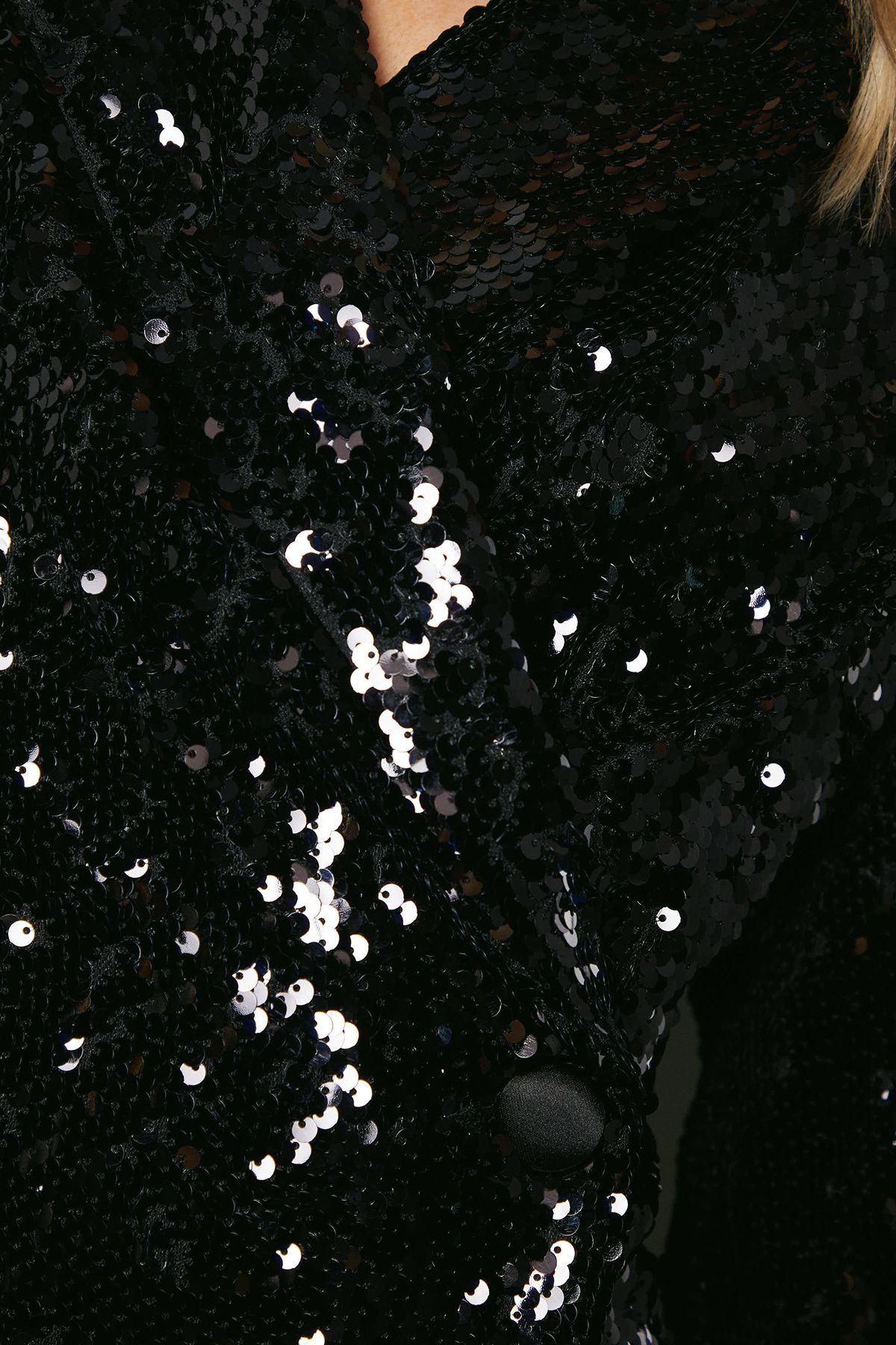 Dorothy Perkins Sequin Blazer Dress Black image 5