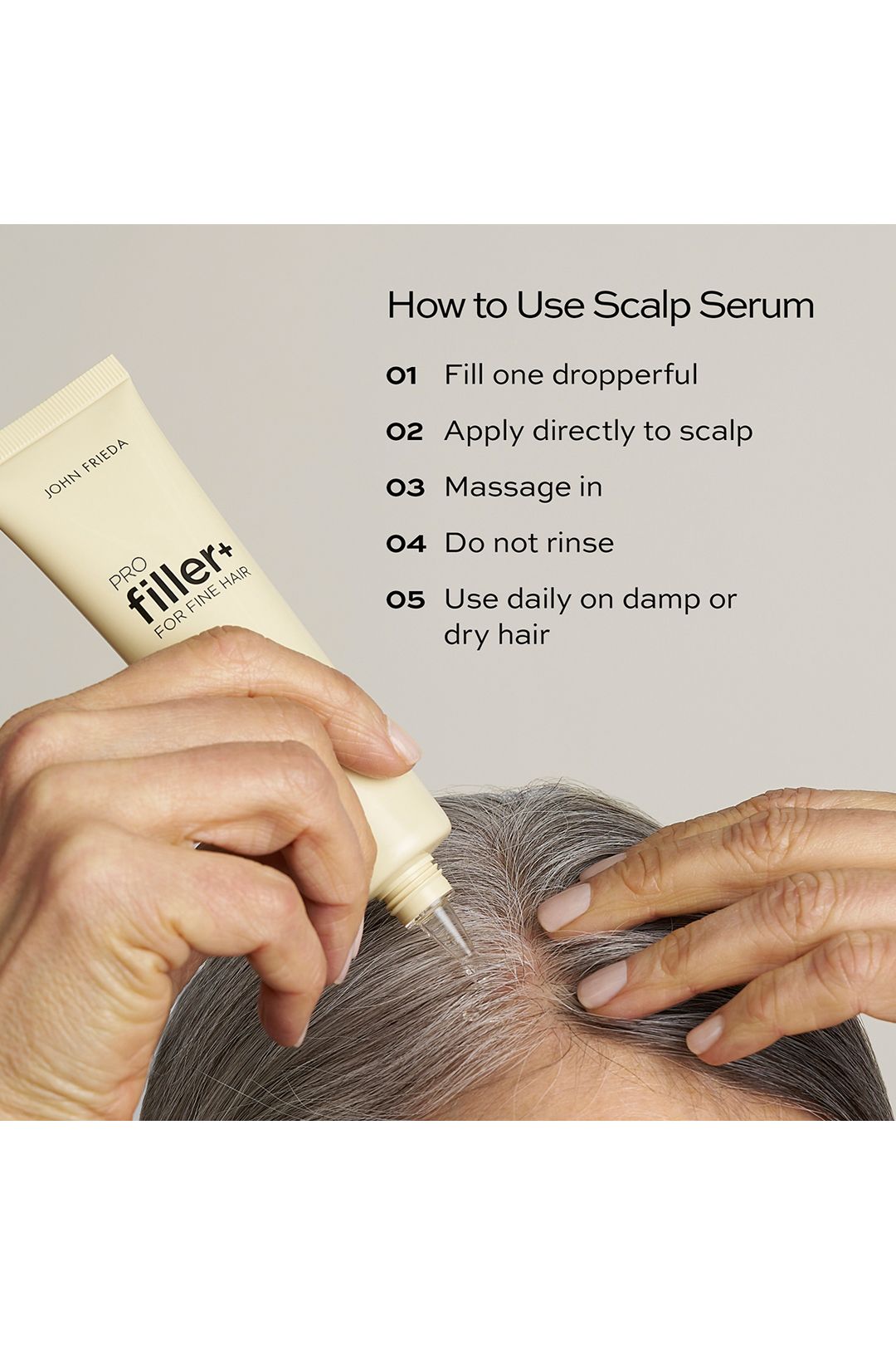 John Frieda PROfiller+ Hair Growth Scalp Serum 50ml Multi image 6