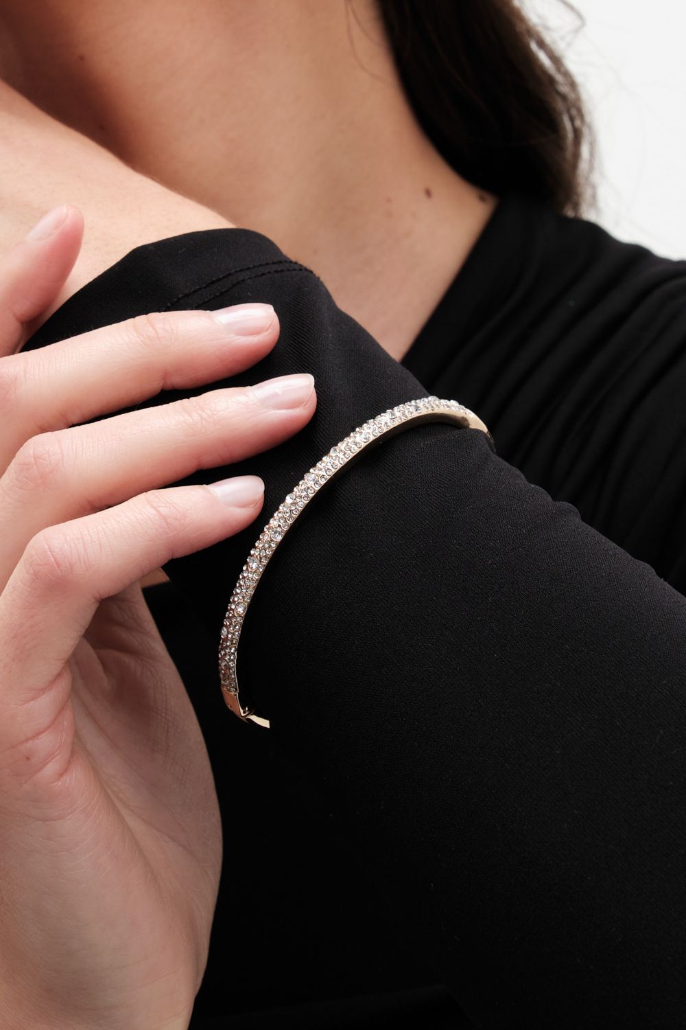 Jon Richard Jon Richard Gold Plate Pave Bangle image 5