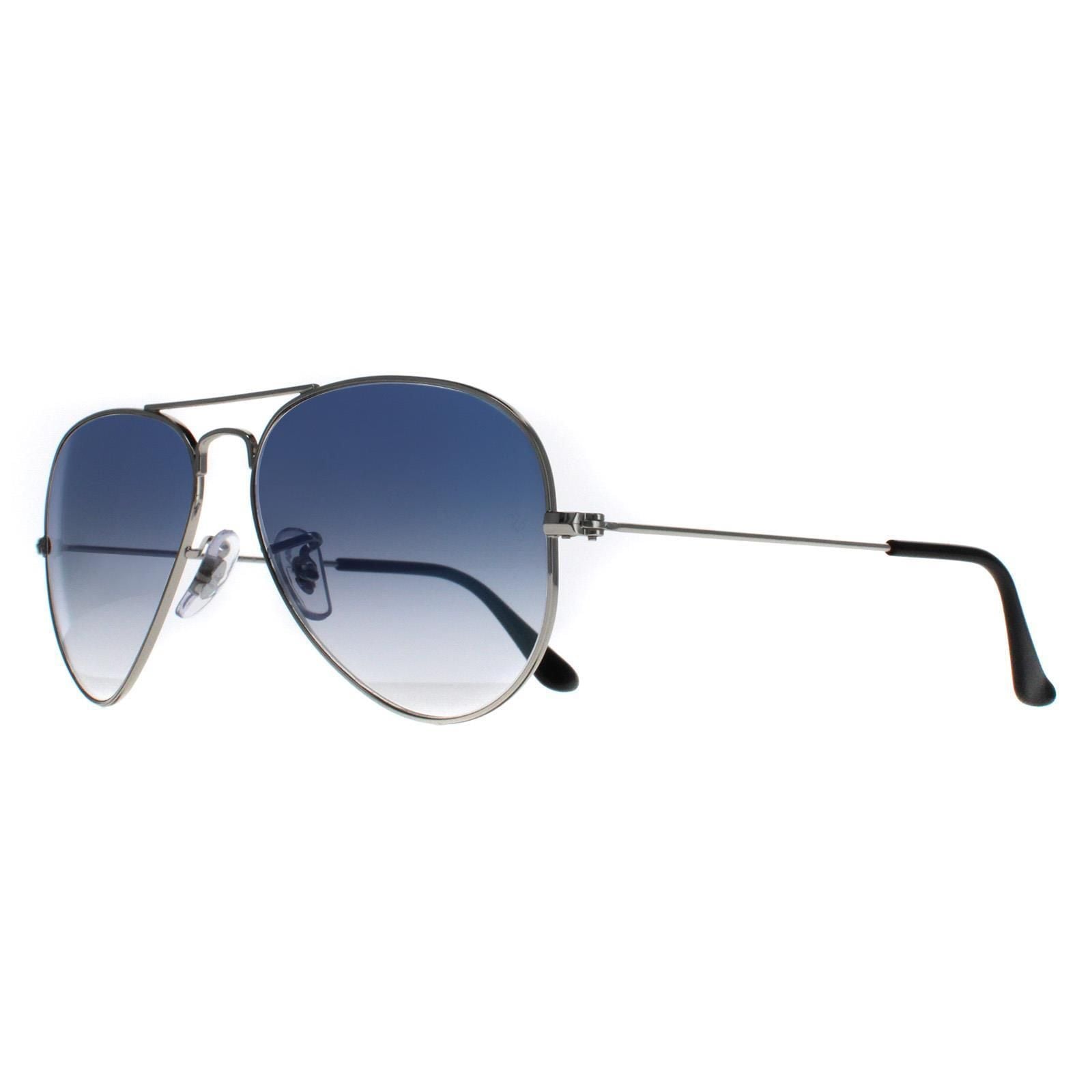 Ray-Ban Aviator Silver Gradient Light Blue Aviator 3025 Sunglasses image 2