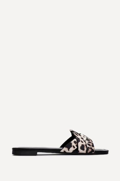 Linzi Fletcher Leopard Print Slider Sandals