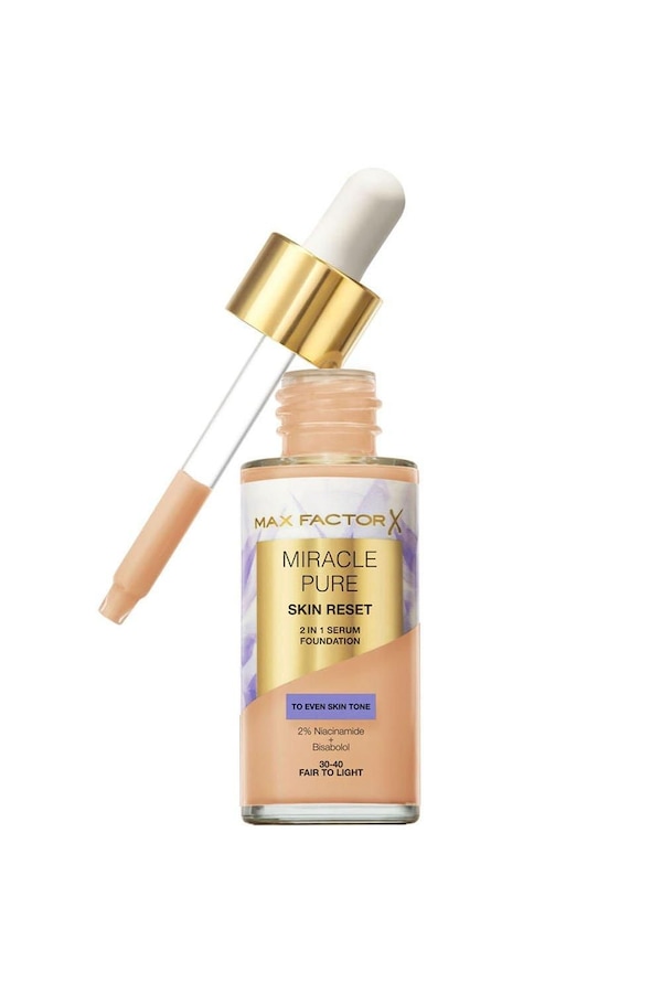 Max Factor Miracle Pure Skin Reset Serum Foundation 30ml Fair To Light