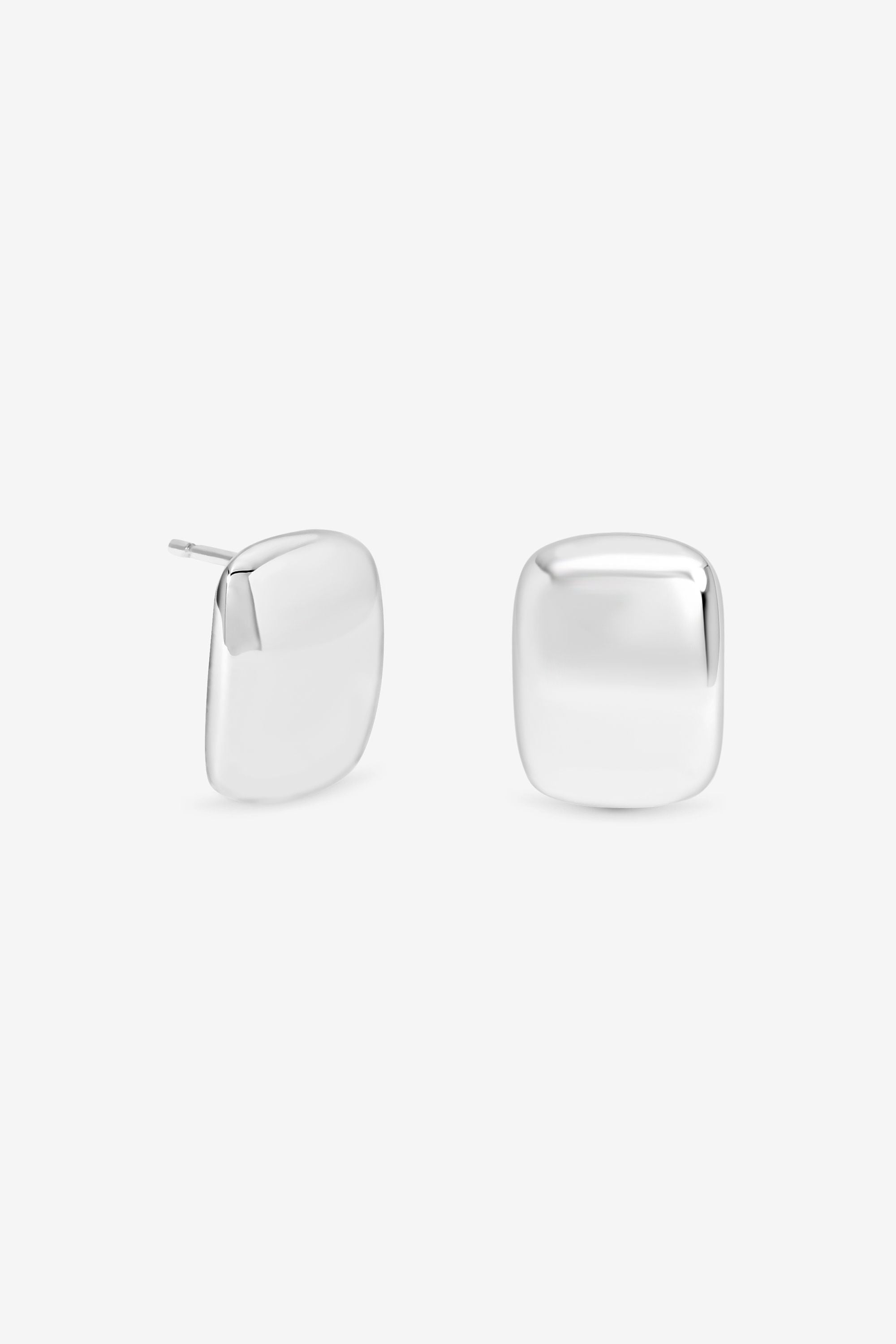 Simply Silver Sterling Silver 925 Polished Domed Stud Earrings image 1