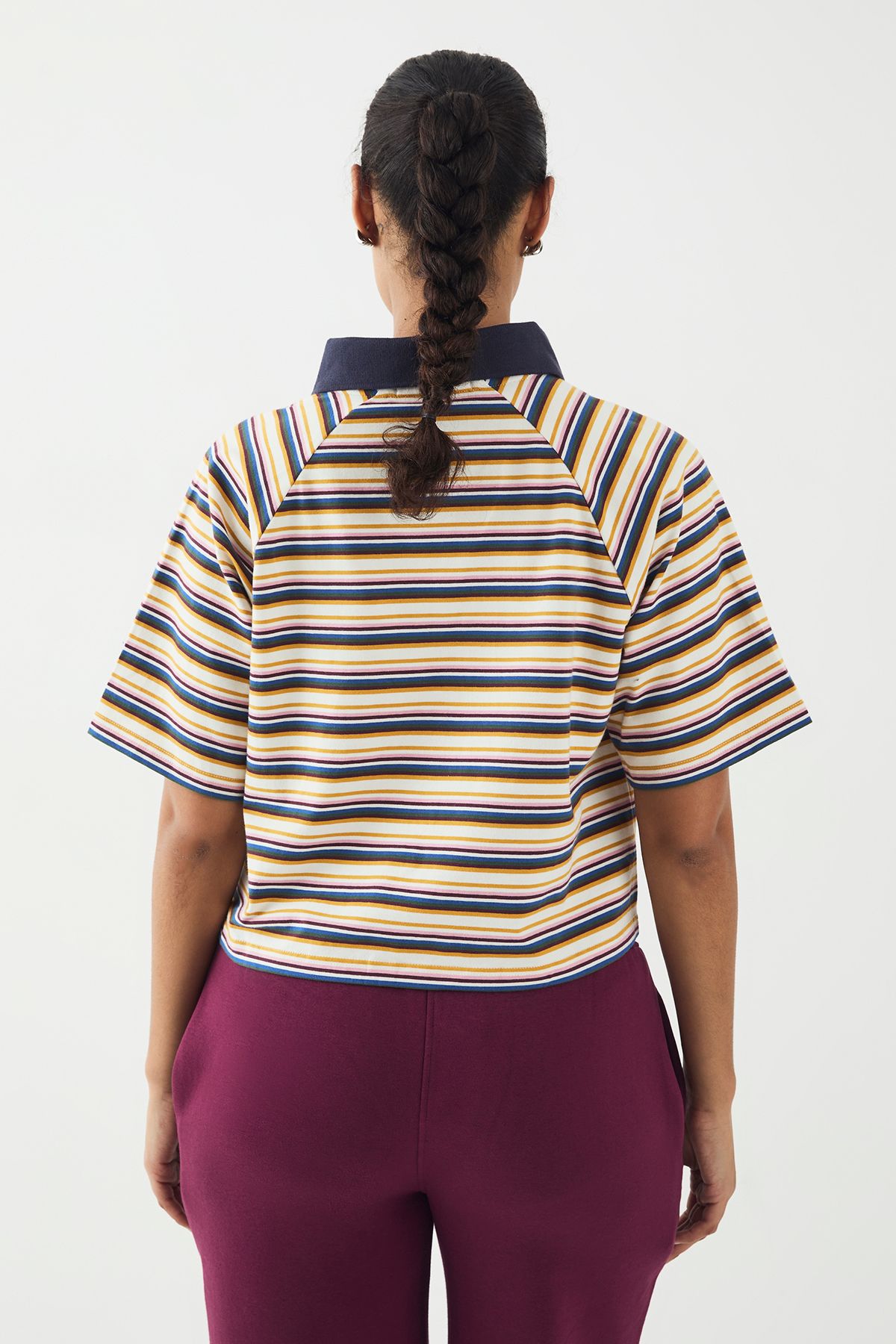 DSGN Studio DSGN Studio Woven Label Striped Rugby Shirt Stripe image 2