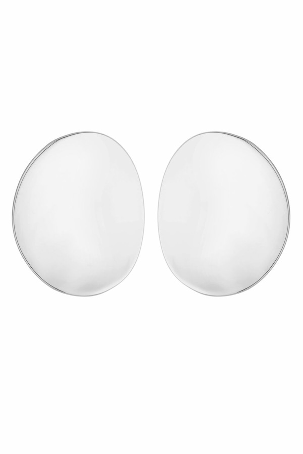 Jon Richard Rhodium Plated Oversized Stud Earrings