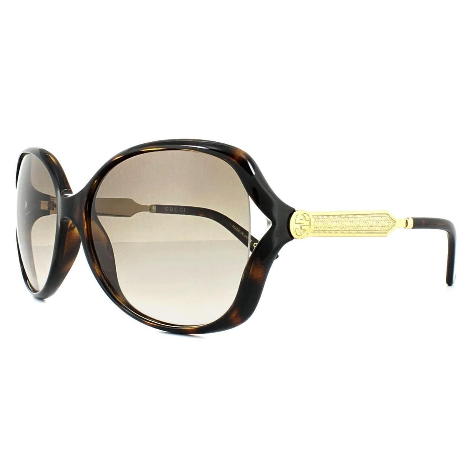 Gucci Fashion Havana Gold Brown Gradient Sunglasses image 2