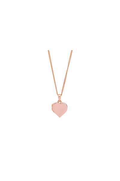 Simply Silver Rose Gold Plated Sterling Silver 925 Heart Locket