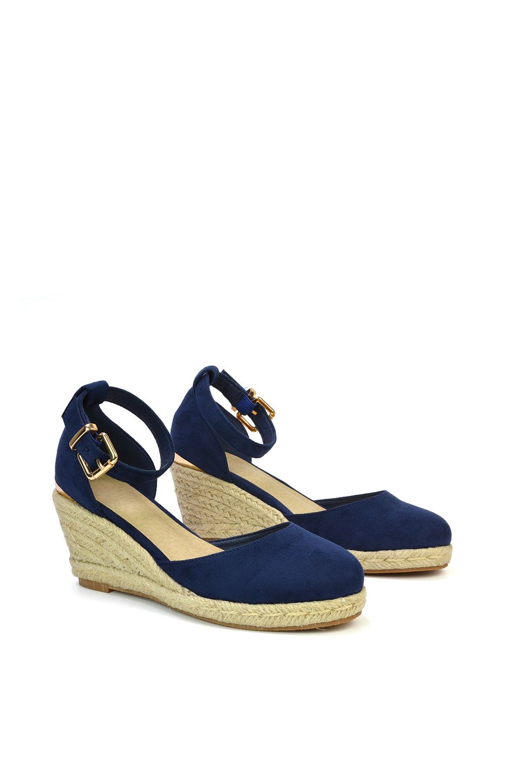 XY London 'Forest' Closed Toe Espadrille Wedge Heel Sandals image 3