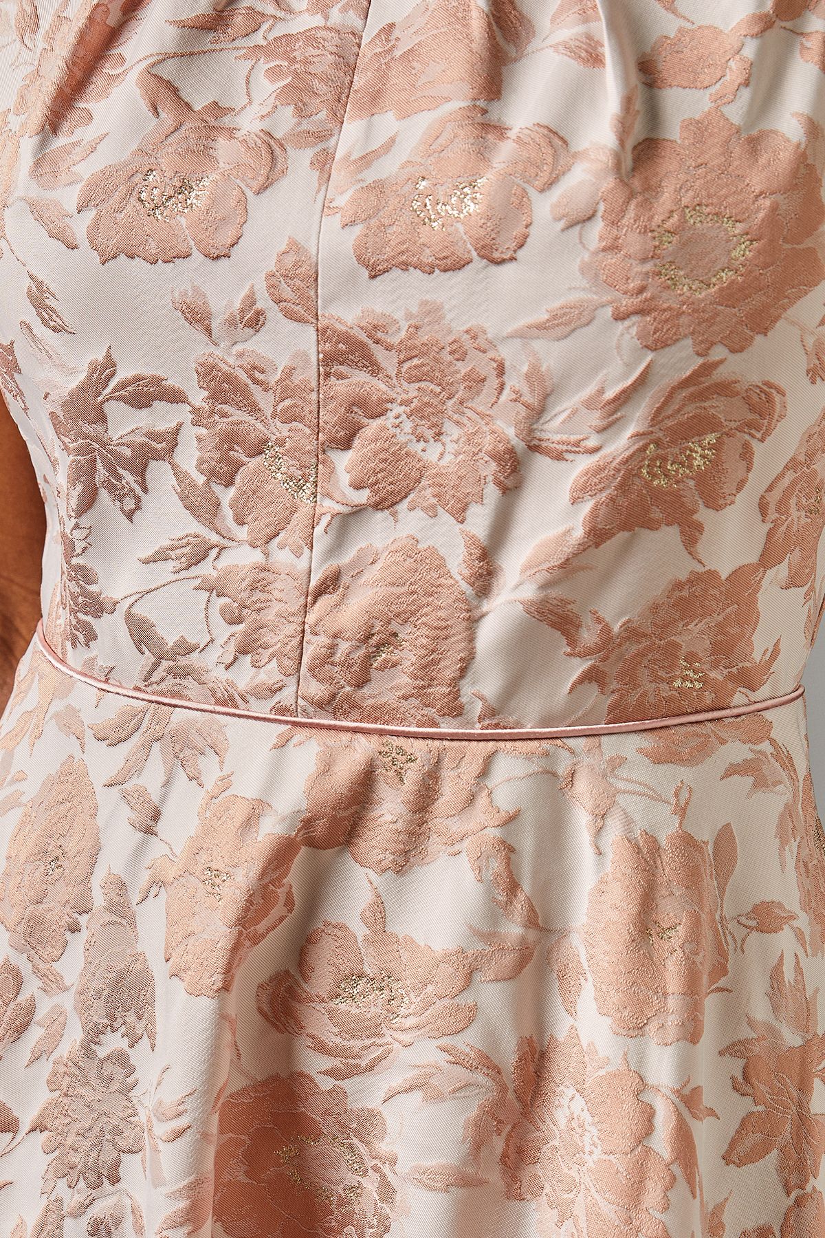 Coast Sleeveless Jacquard Fit And Flare Midi Dress Pink image 5