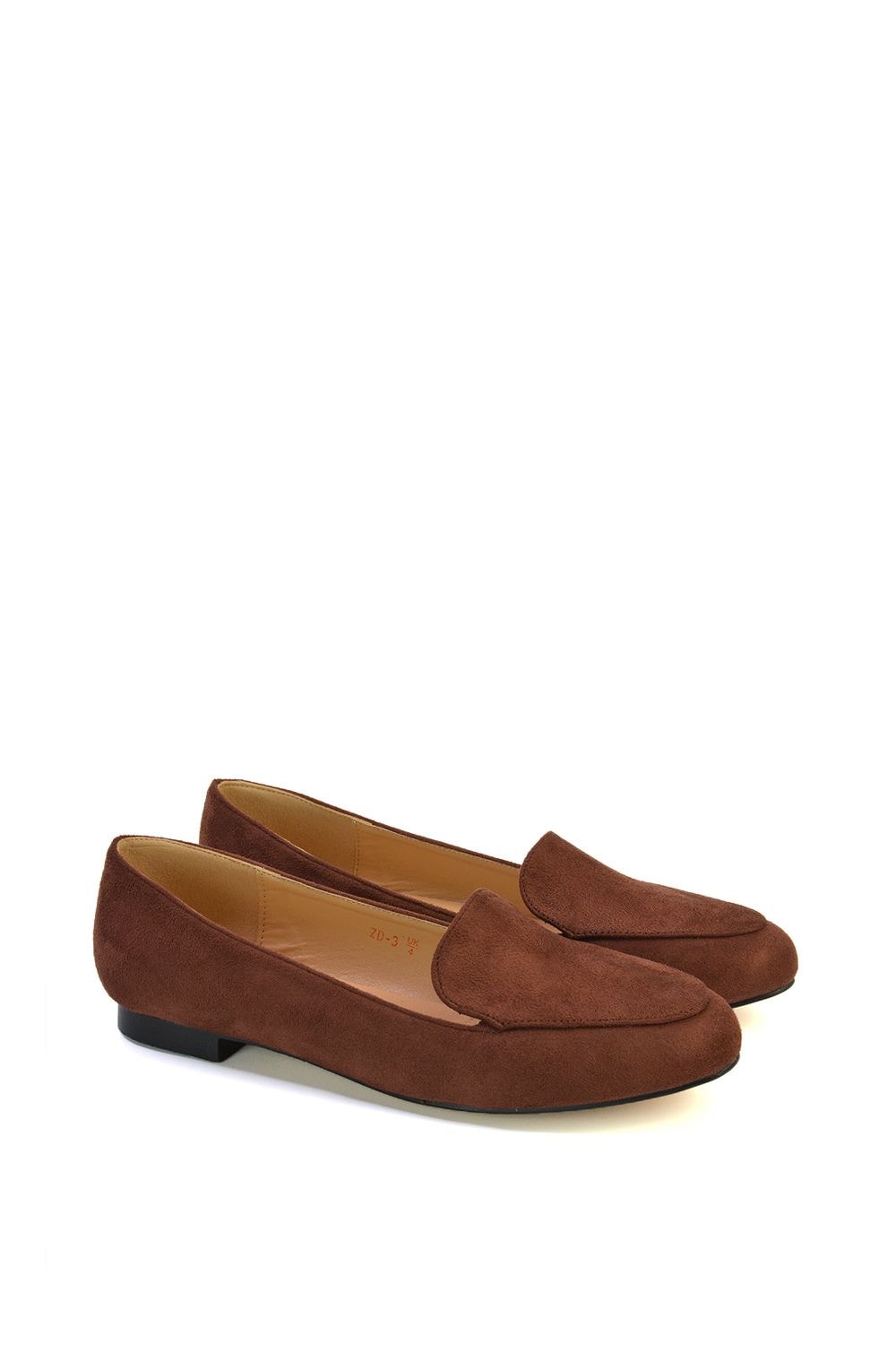 XY London 'Ashleen' Flat Low Block Heeled Slip on Ballerina Pump Shoes image 3