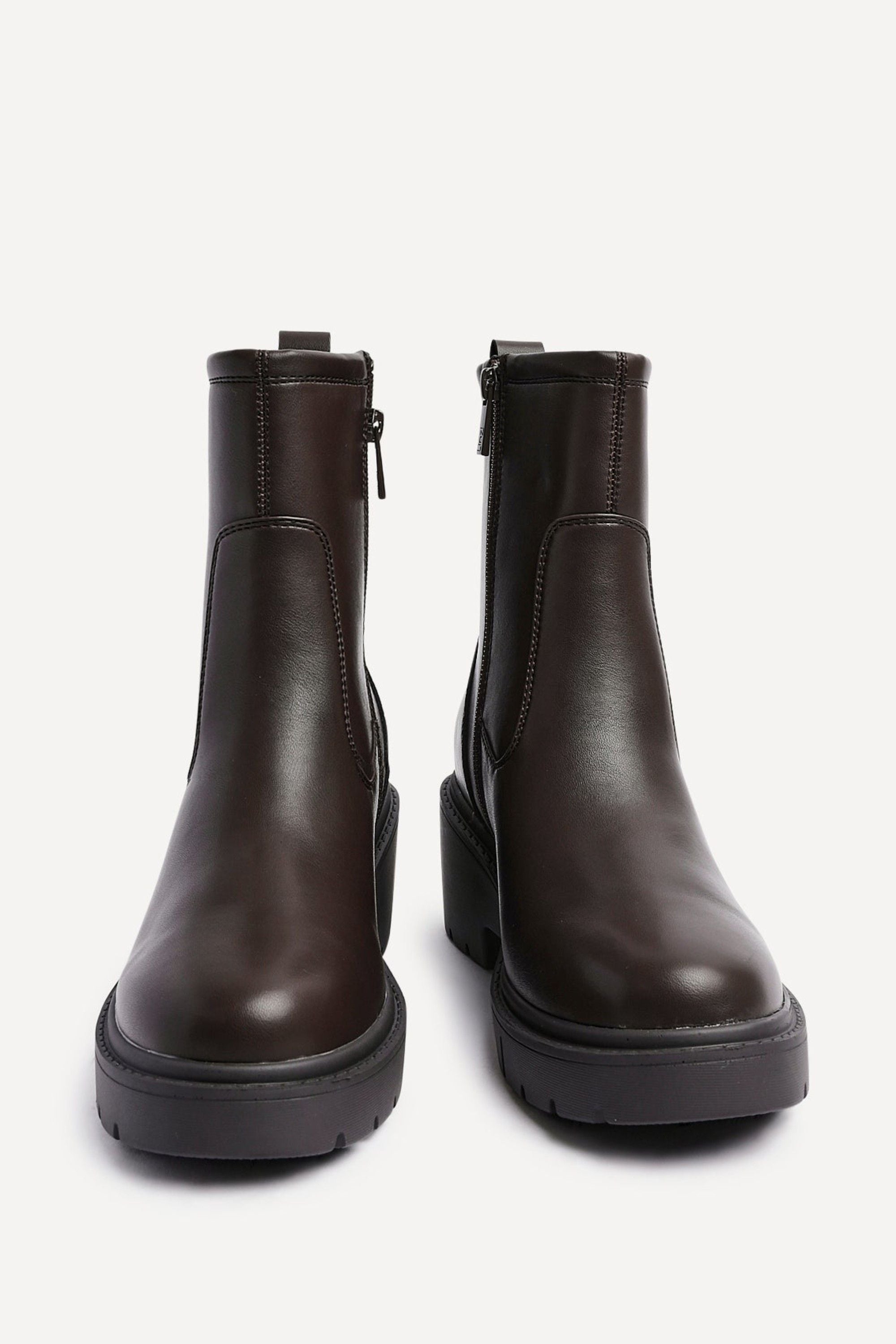 Linzi Limited Brown Faux Leather Ankle Boot image 3