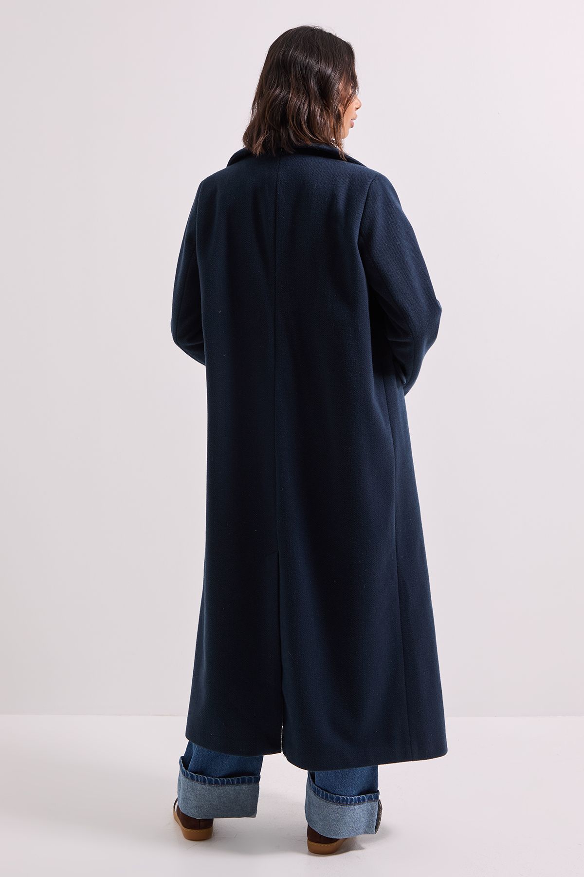 Dorothy Perkins Longline Coat Navy image 3