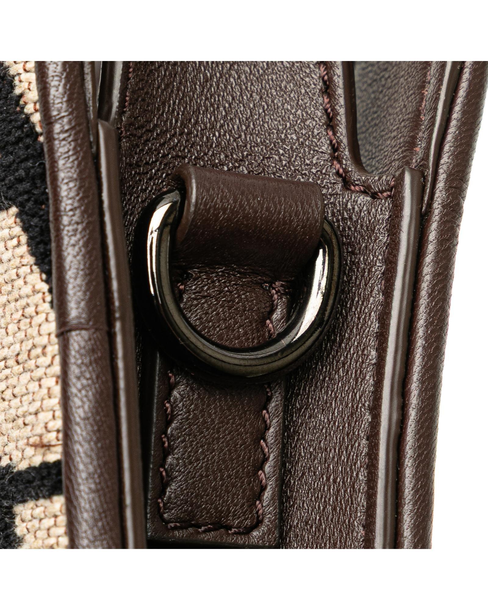 Valentino Preloved Monogram Shoulder Bag Wo - Brown Satchel image 11