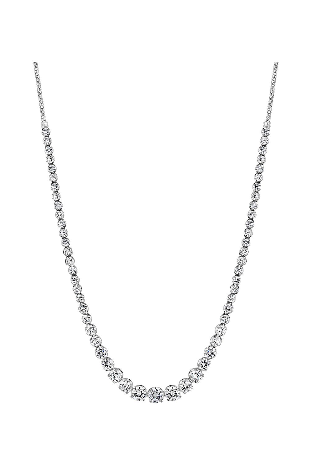Jon Richard Gift Packaged Rhodium Plate And Cubic Zirconia Tennis Necklace image 2