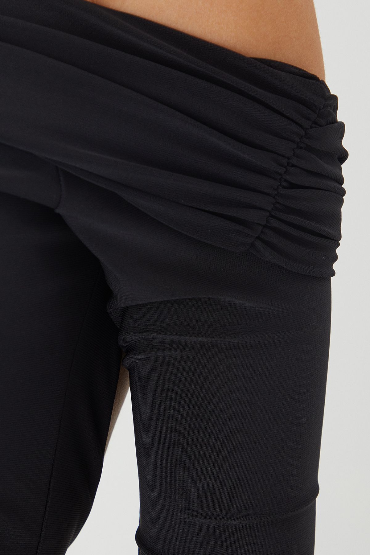 MissPap Bardot Fold Over Open Back Maxi Dress Black image 5