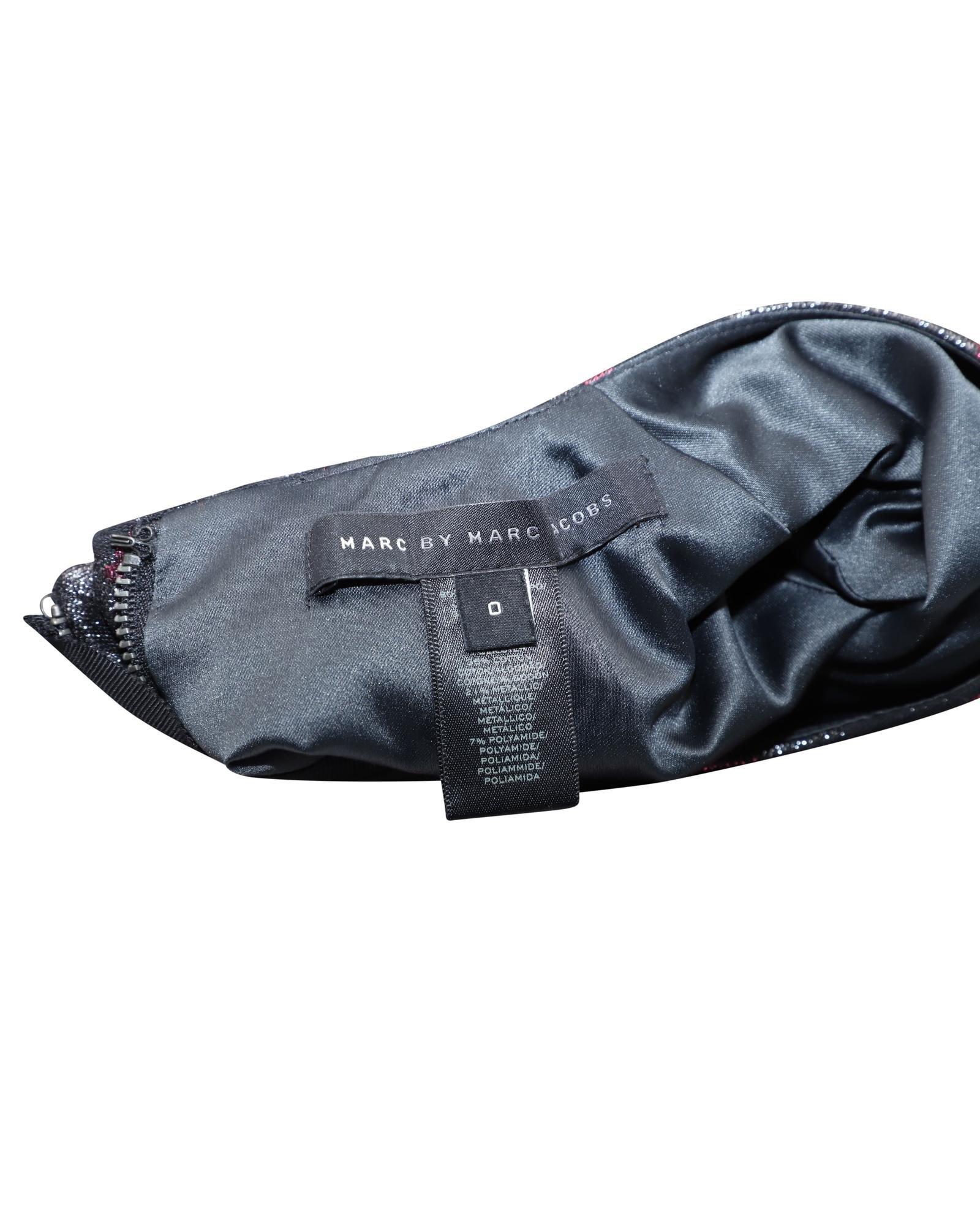 Marc Jacobs Preloved Metallic Leopard Print Mini Dress Wo - Metallic Print Mini image 5