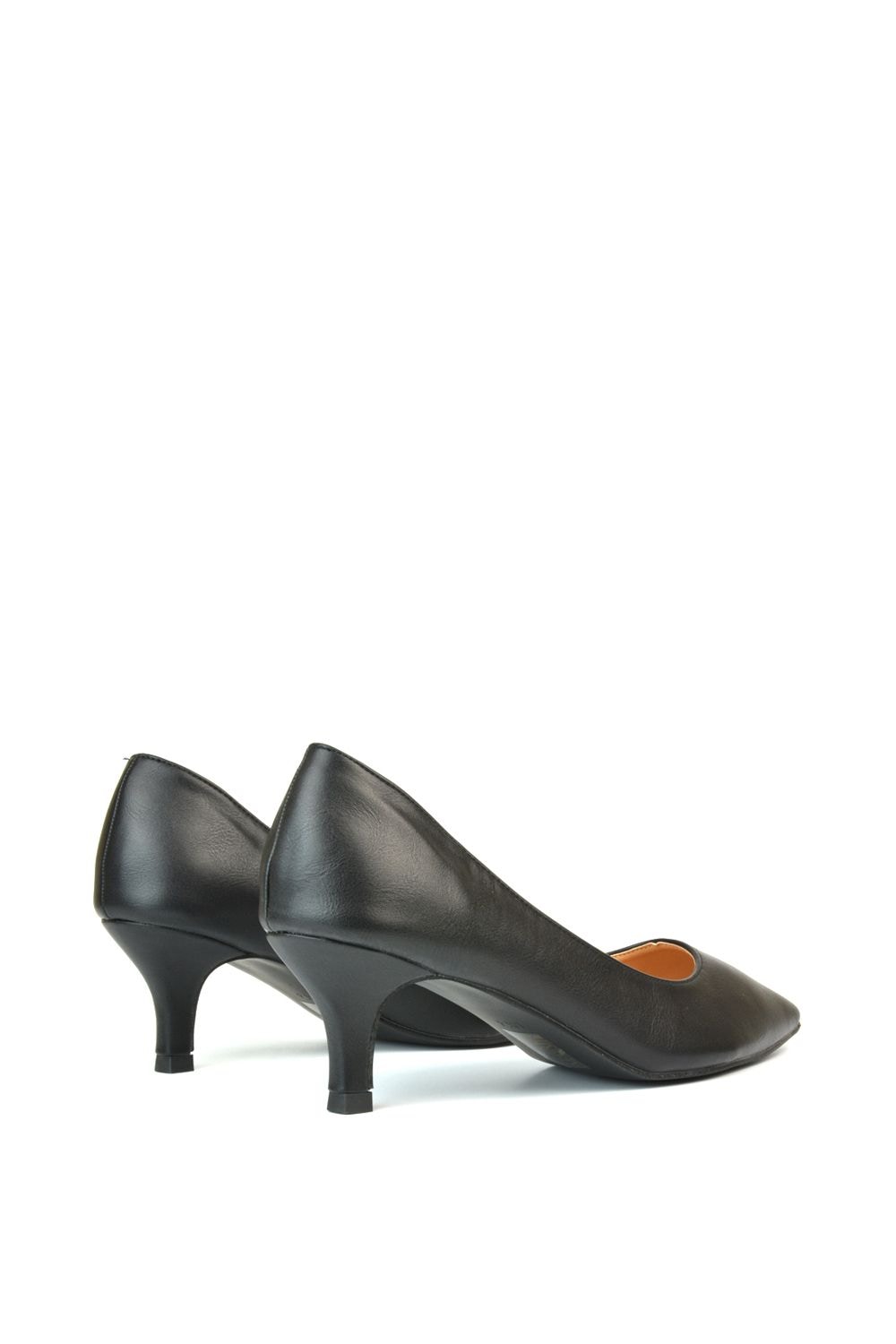 XY London 'Cali' Pointed Toe Low Stiletto Kitten High Heel Court Shoes image 2