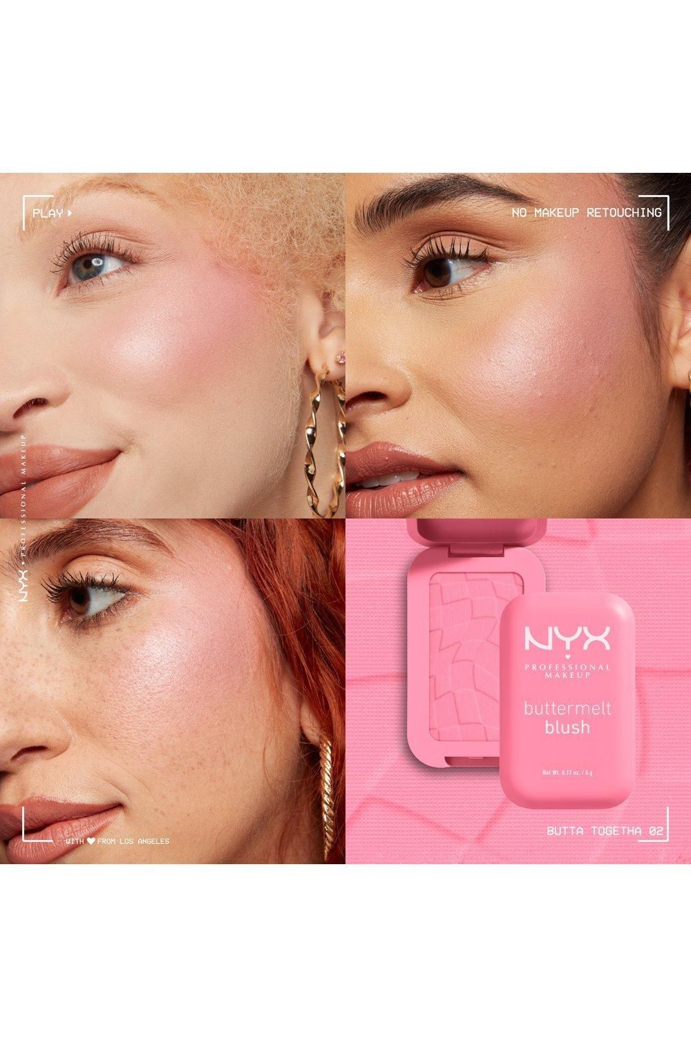 NYX Professional Makeup Buttermelt Blush Powder Blush Butta Together image 5