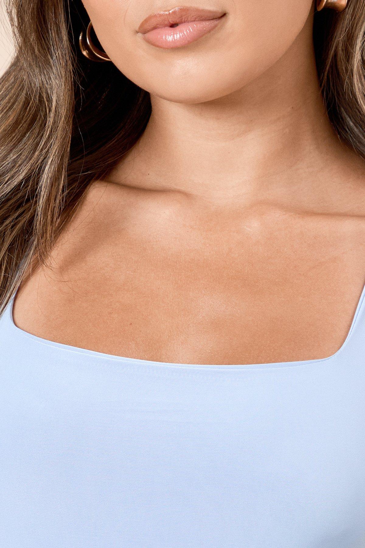 Dorothy Perkins Double Layer Square Neck Vest Pale Blue image 5