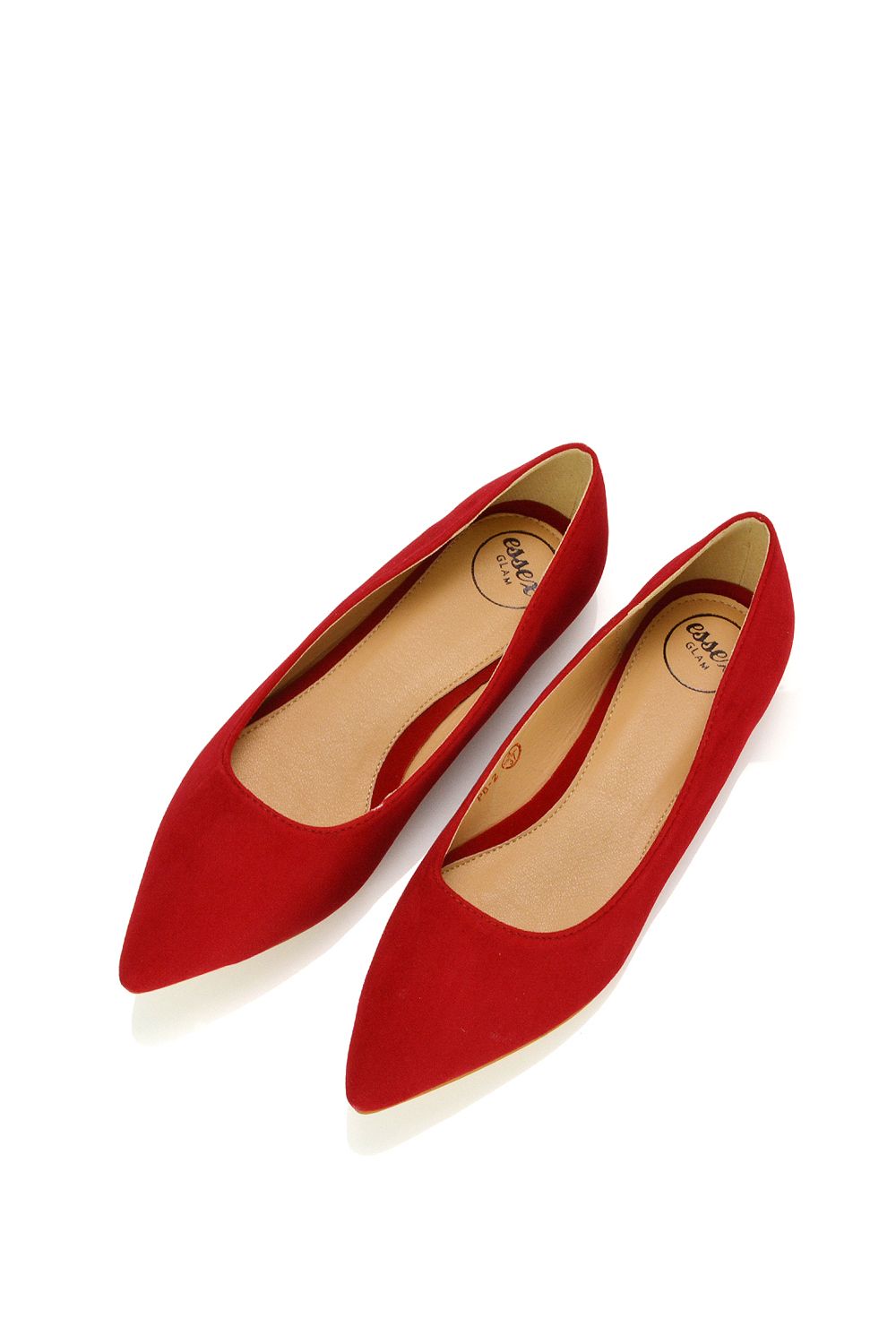 XY London 'Alessia' Flat Pointed Toe Low Heel Slip on Bridal Ballerina Pump Shoes image 3