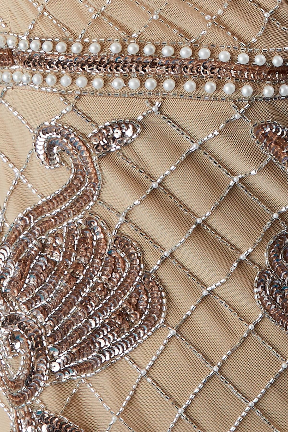 Coast Coast Muse Heavily Embellished Maxi Dress With Cape Sleeves Stone image 5