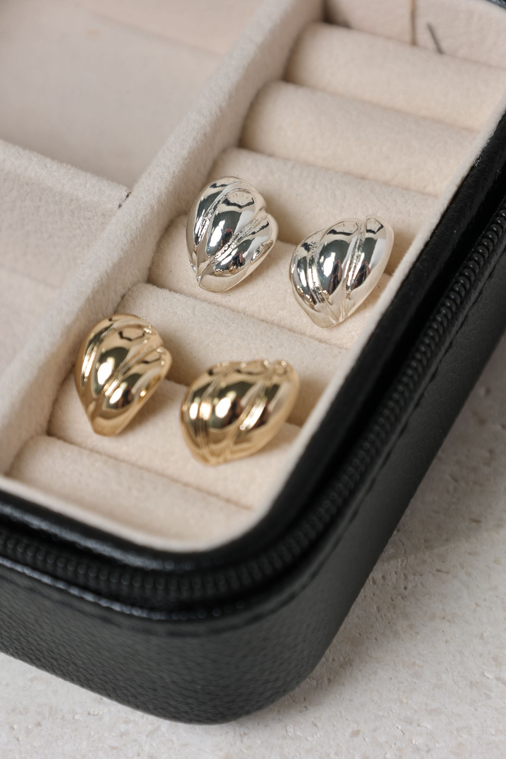 Jon Richard Silver Plated Mini Ribbed Stud Earrings image 3