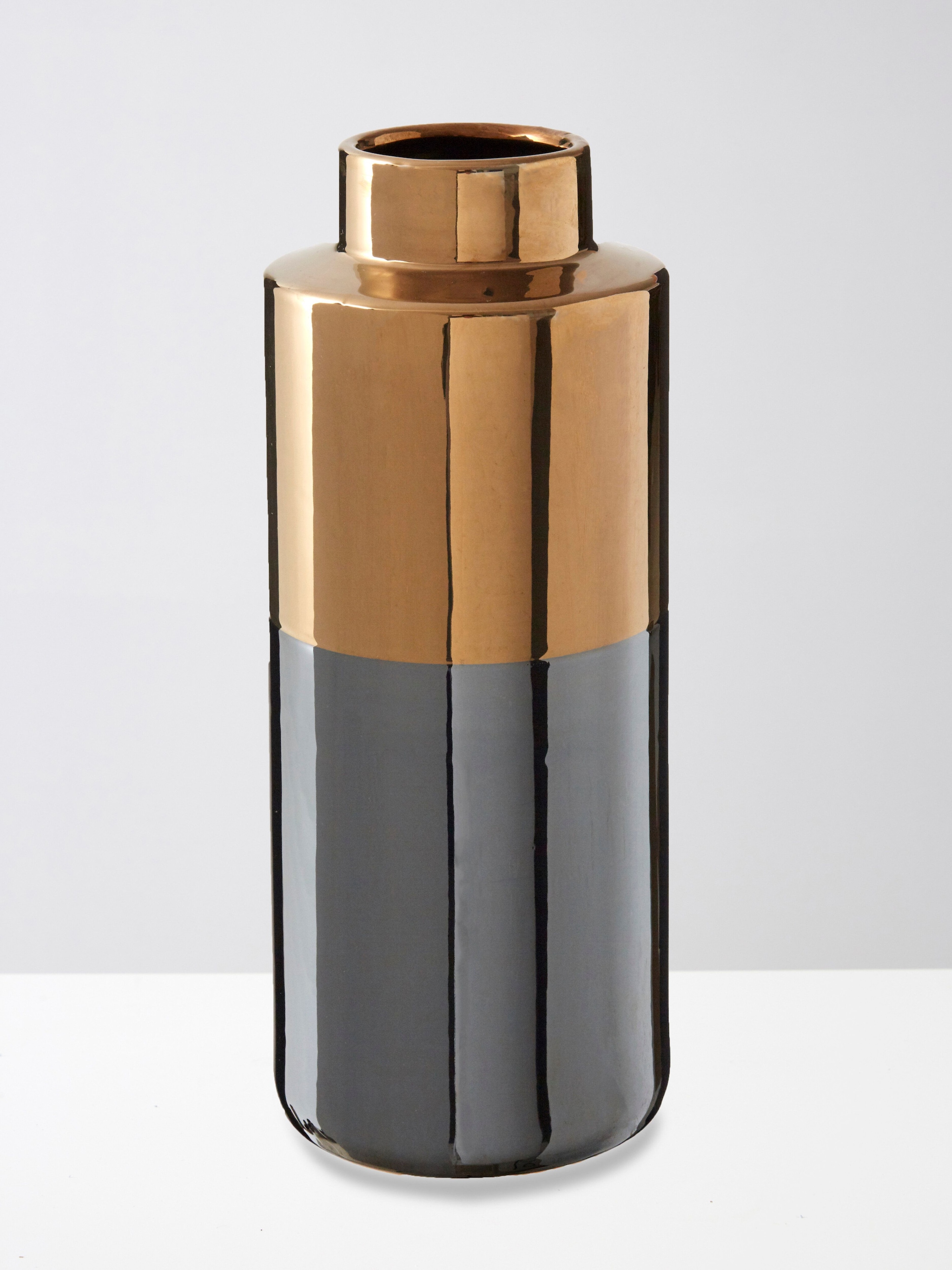 Orsina Stellar Grey Large Metallic Vase image 2