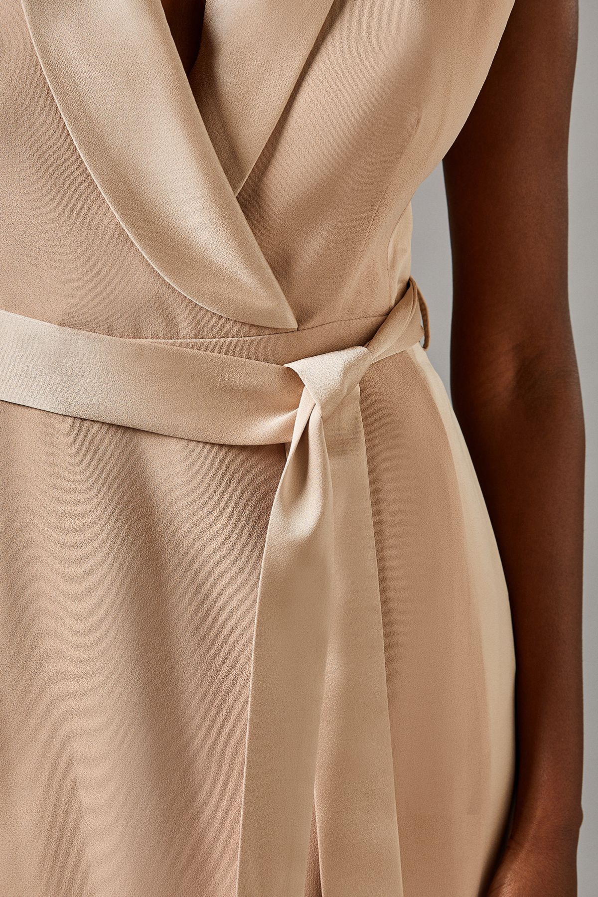 Coast Tux Satin Dress Champagne image 5