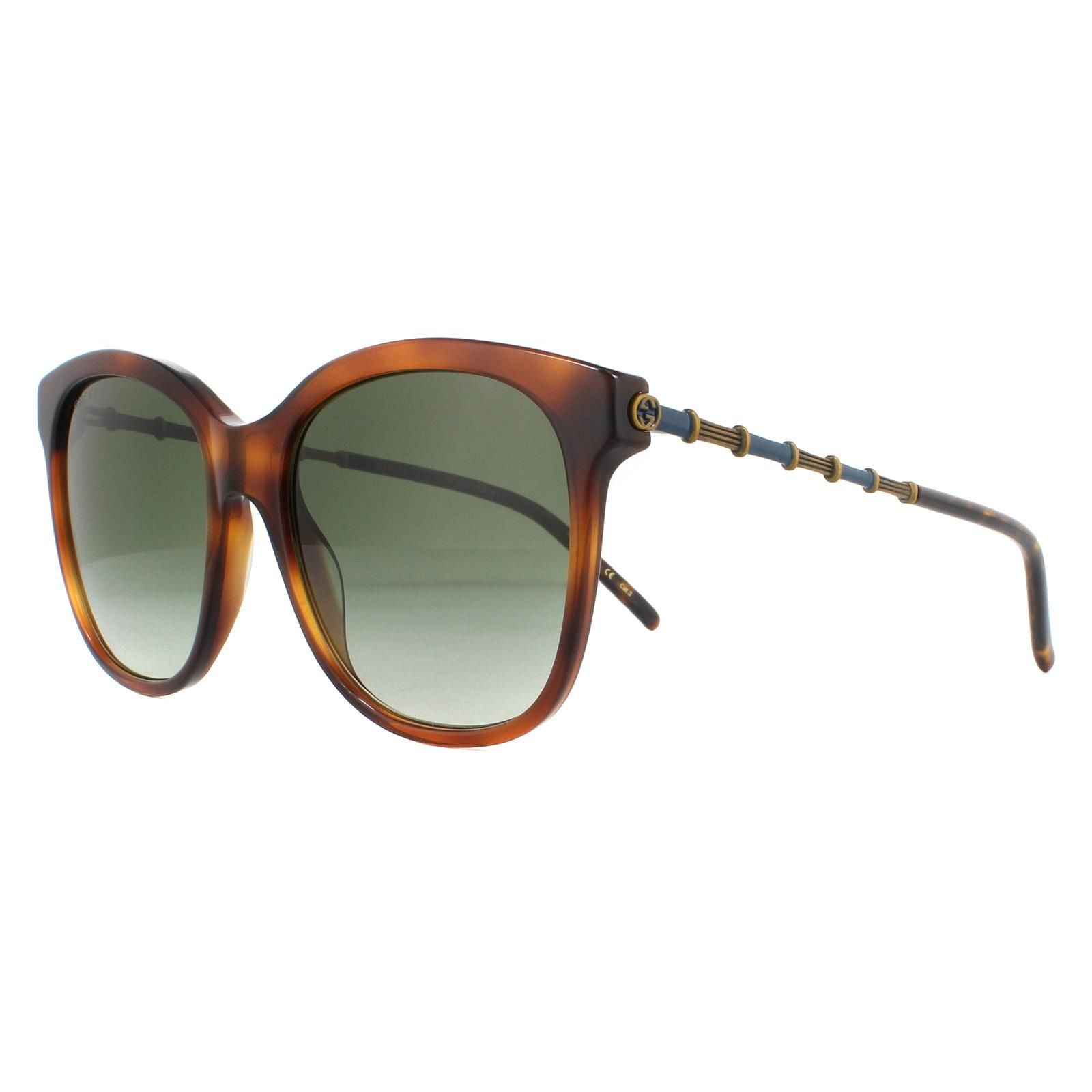 Gucci Square Havana Green Gradient Sunglasses image 2