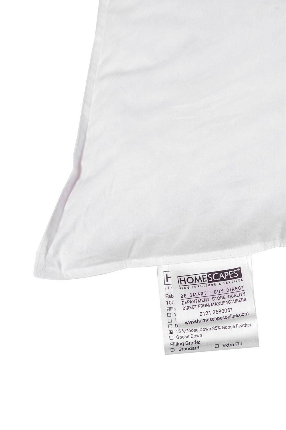 Homescapes Goose Feather and Down Euro Square Pillow 65 x 65 cm image 4