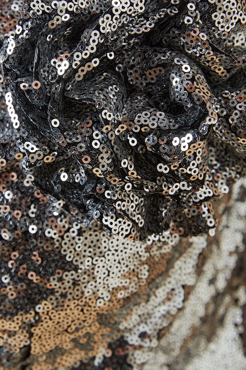 Oasis Occasion Sequin Corsage Mini Dress Silver image 5