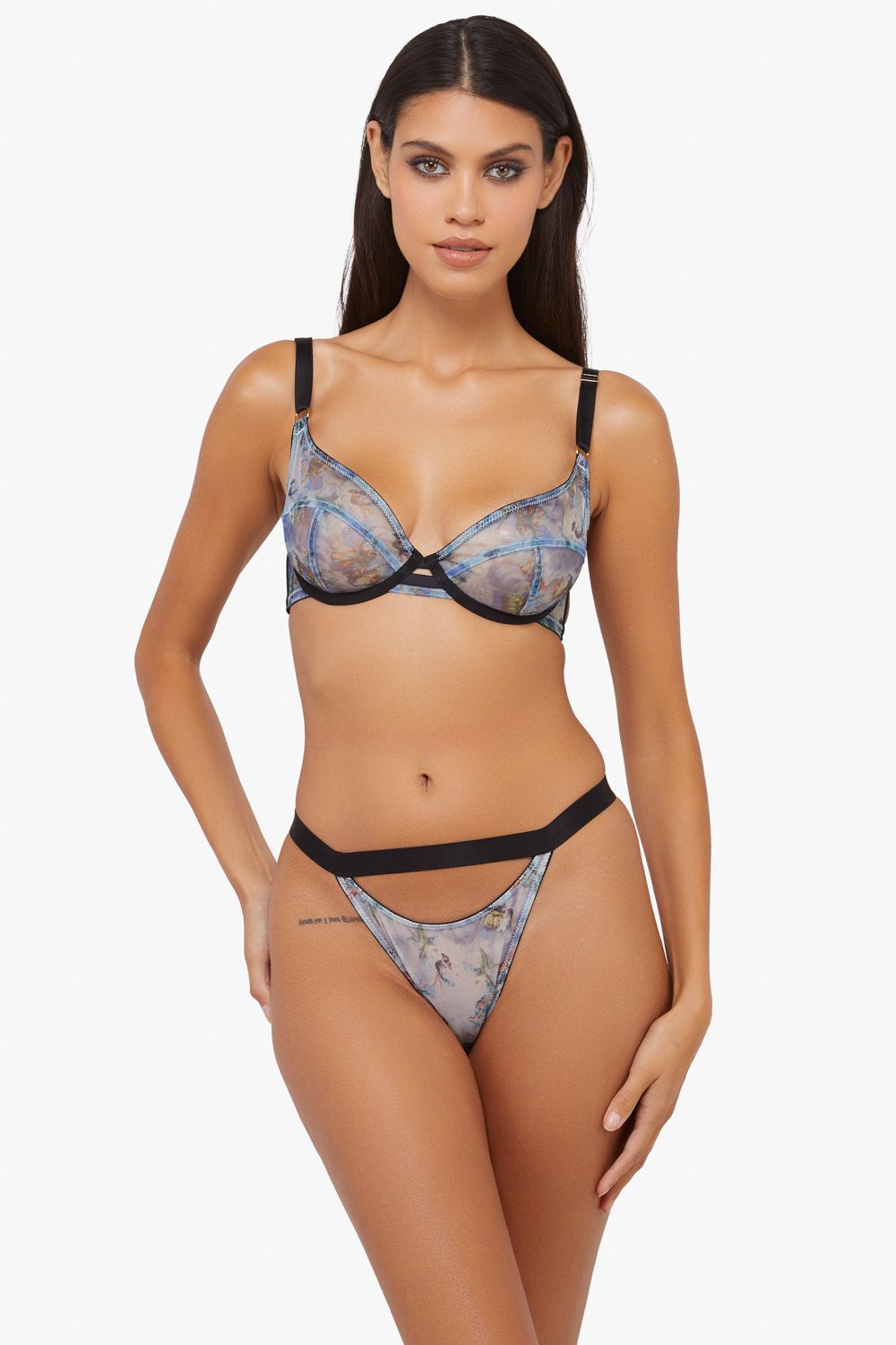 Playful Promises Talia Renaissance Printed Mesh Bra image 2