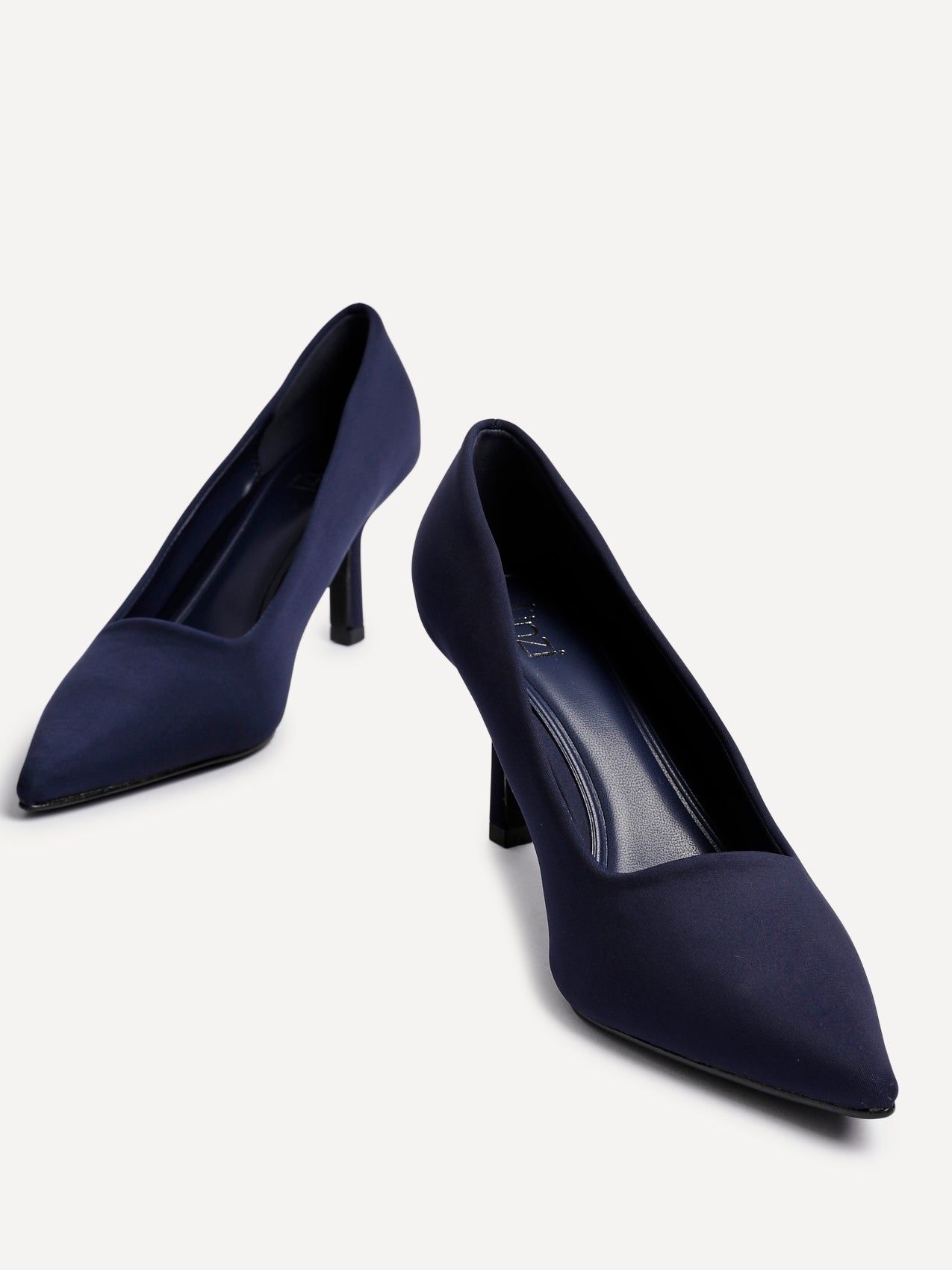 Linzi Kat Navy Scuba Leather Court Heels image 4