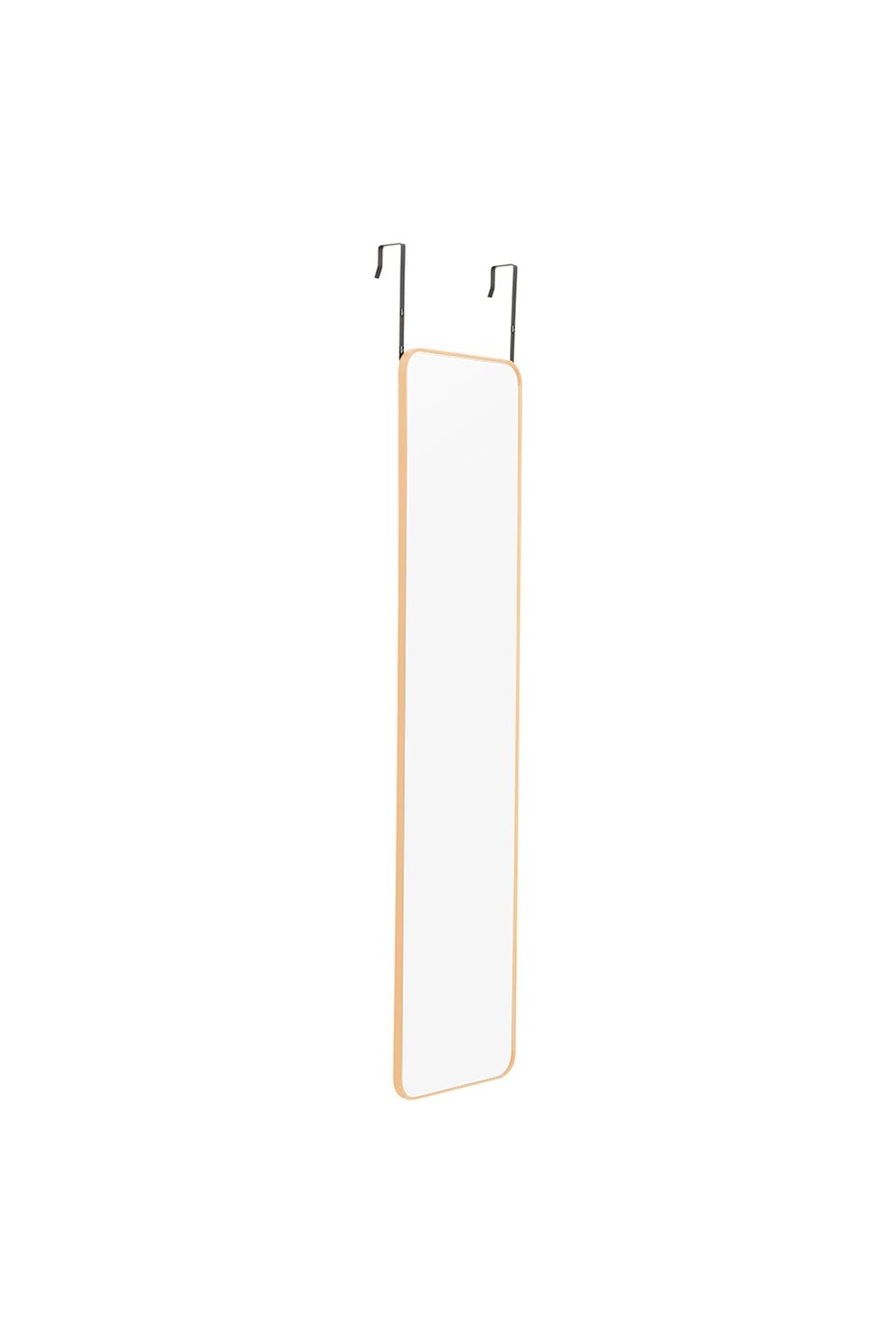 Living and Home Gold Rounded Rectangular Metal Frame Door/Wall Mount Mirror for Hallway, Bedroom & Bathroom, 28cm W x 118cm H image 5