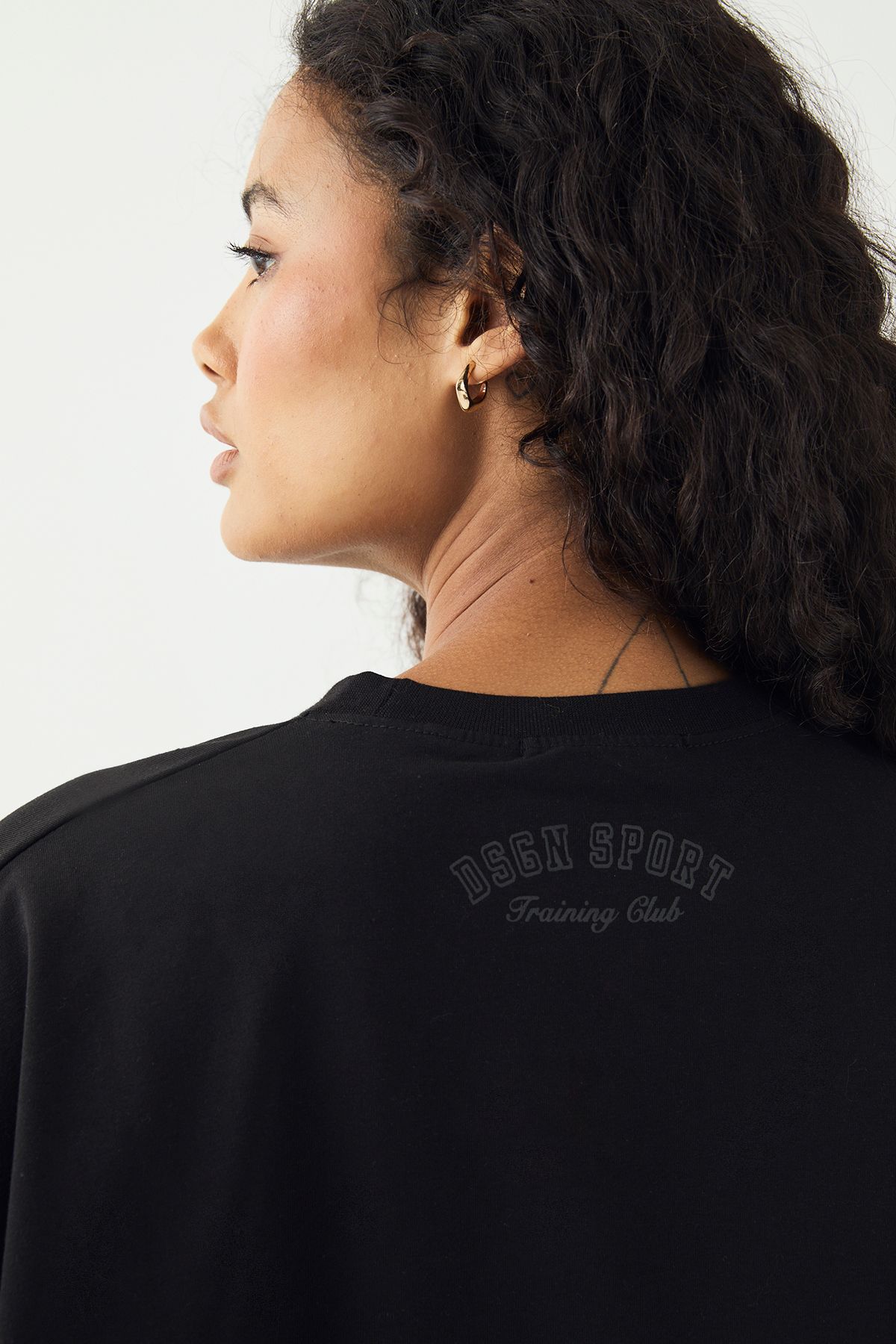 DSGN Studio DSGN Studio Sport Oversized Boxy Crop Long Sleeve T-Shirt Black image 4