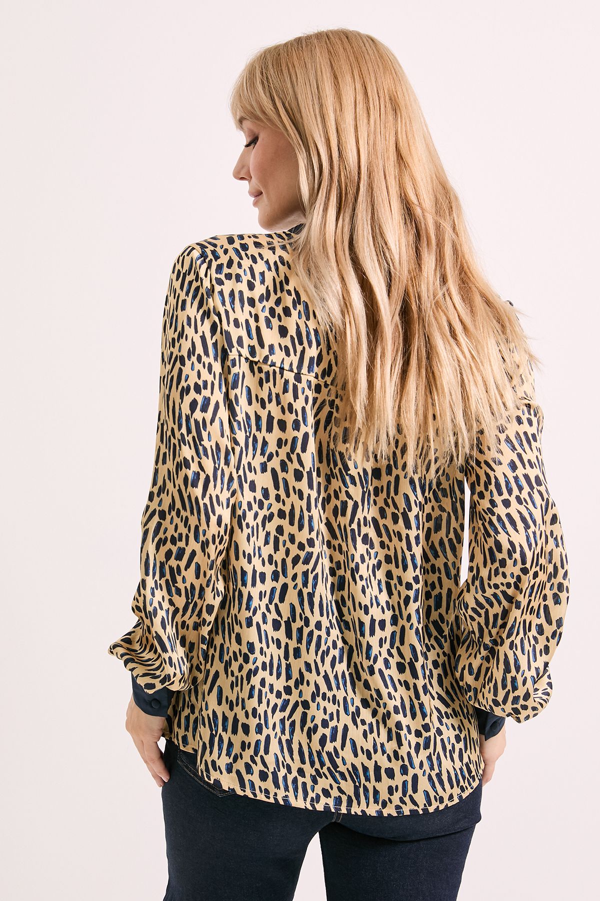 Principles Leopard Print Poets Blouse Leopard image 3