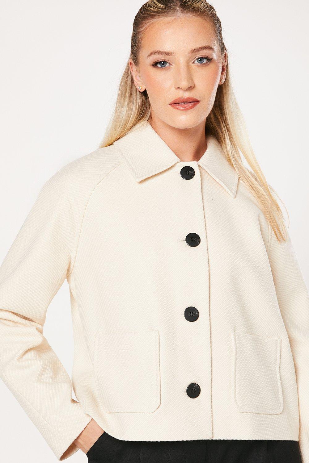 Dorothy Perkins Cropped Jacket Ivory image 1
