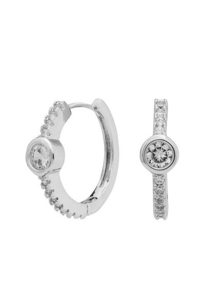 Jon Richard Cubic Zirconia Huggie Hoop Earrings
