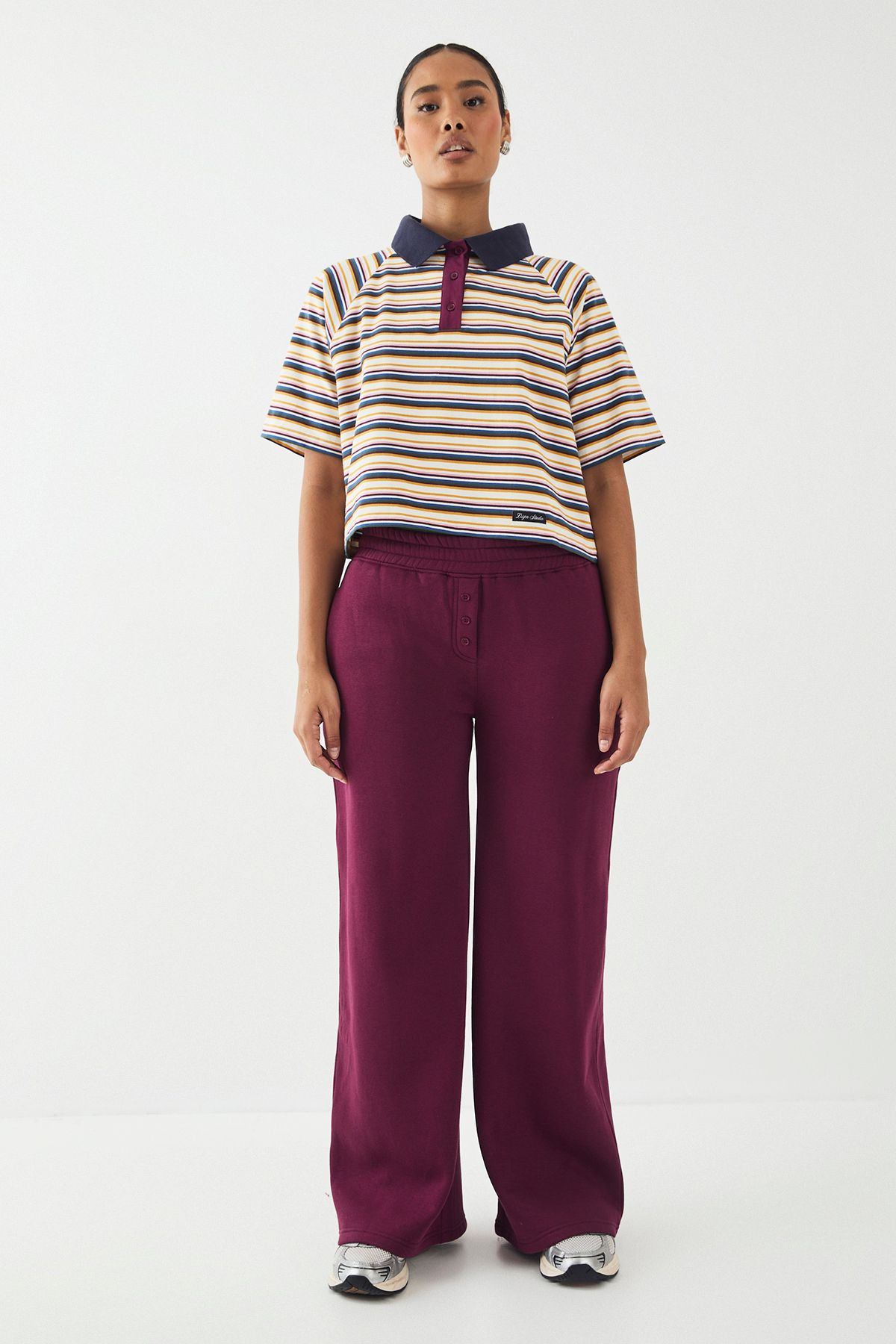 DSGN Studio DSGN Studio Woven Label Striped Rugby Shirt Stripe image 5