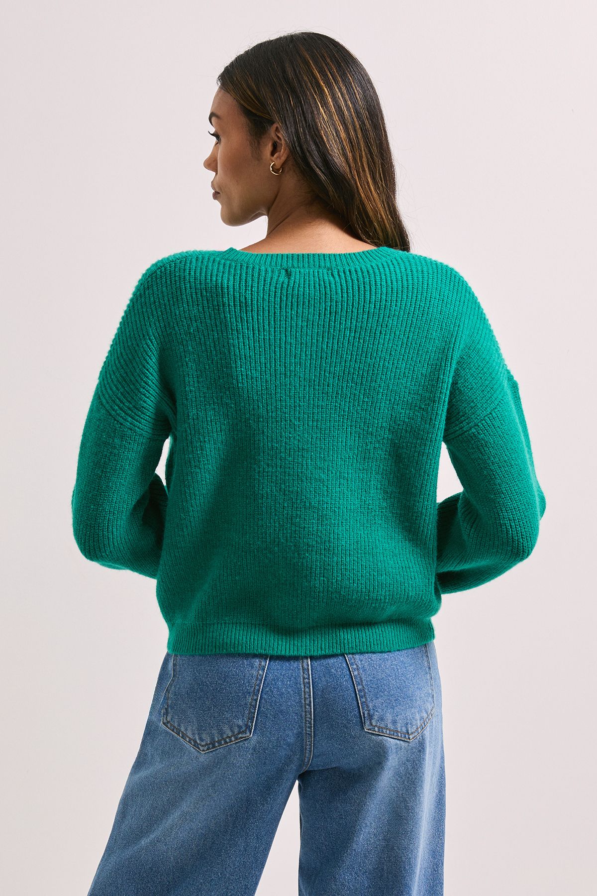 Dorothy Perkins Soft Contrast Button Cardigan Green image 3