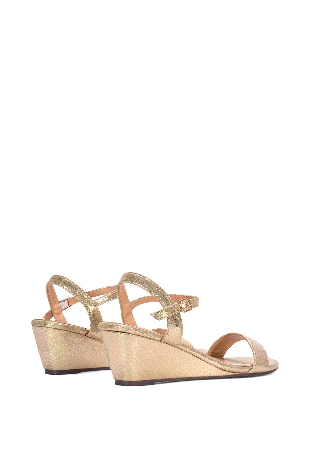 XY London 'Alissa' Open Toe Wedge Heel Sandals With Ankle Strap image 4